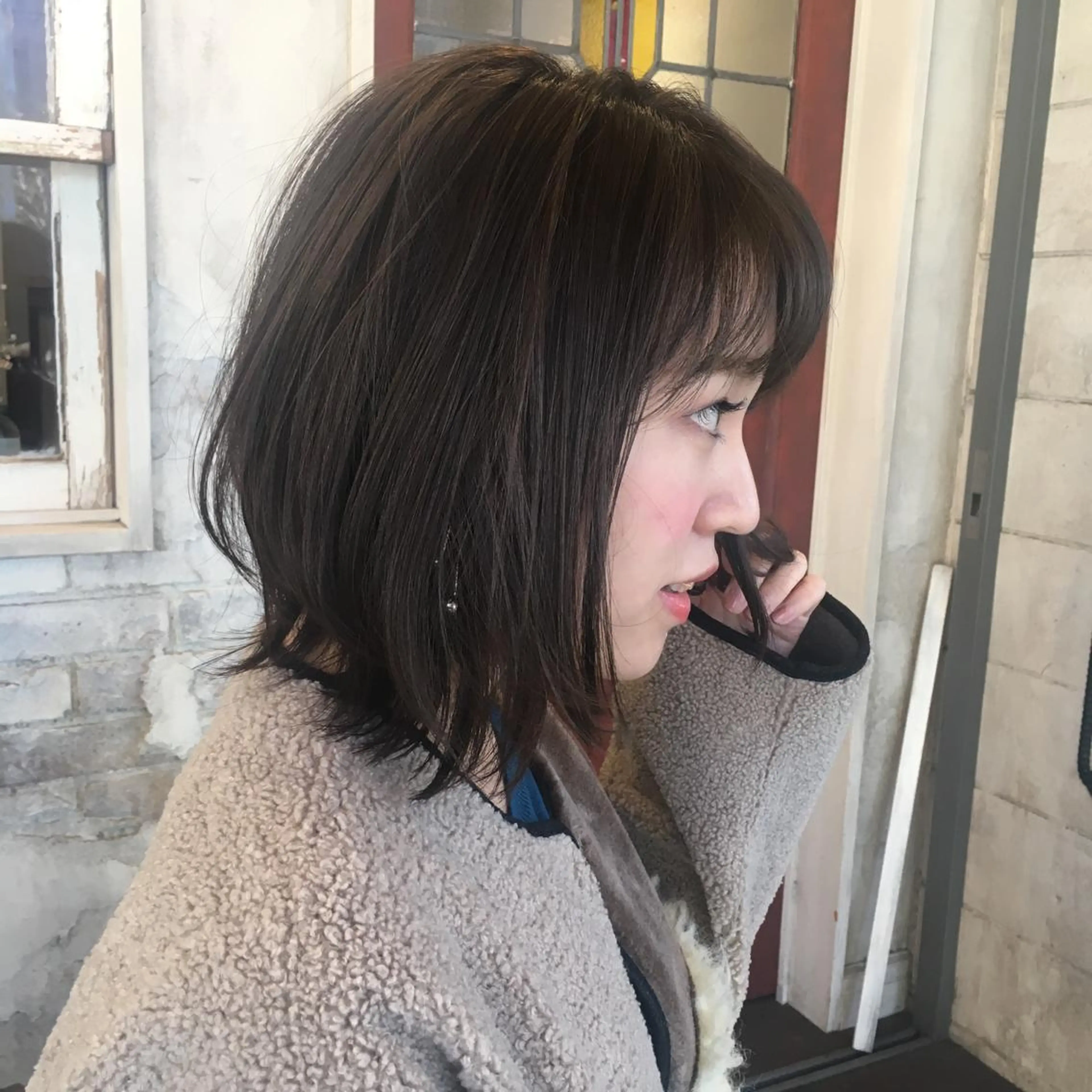 ミディアム カラー レイヤーカット カット KAIBORI ASUKAのヘアスタイル