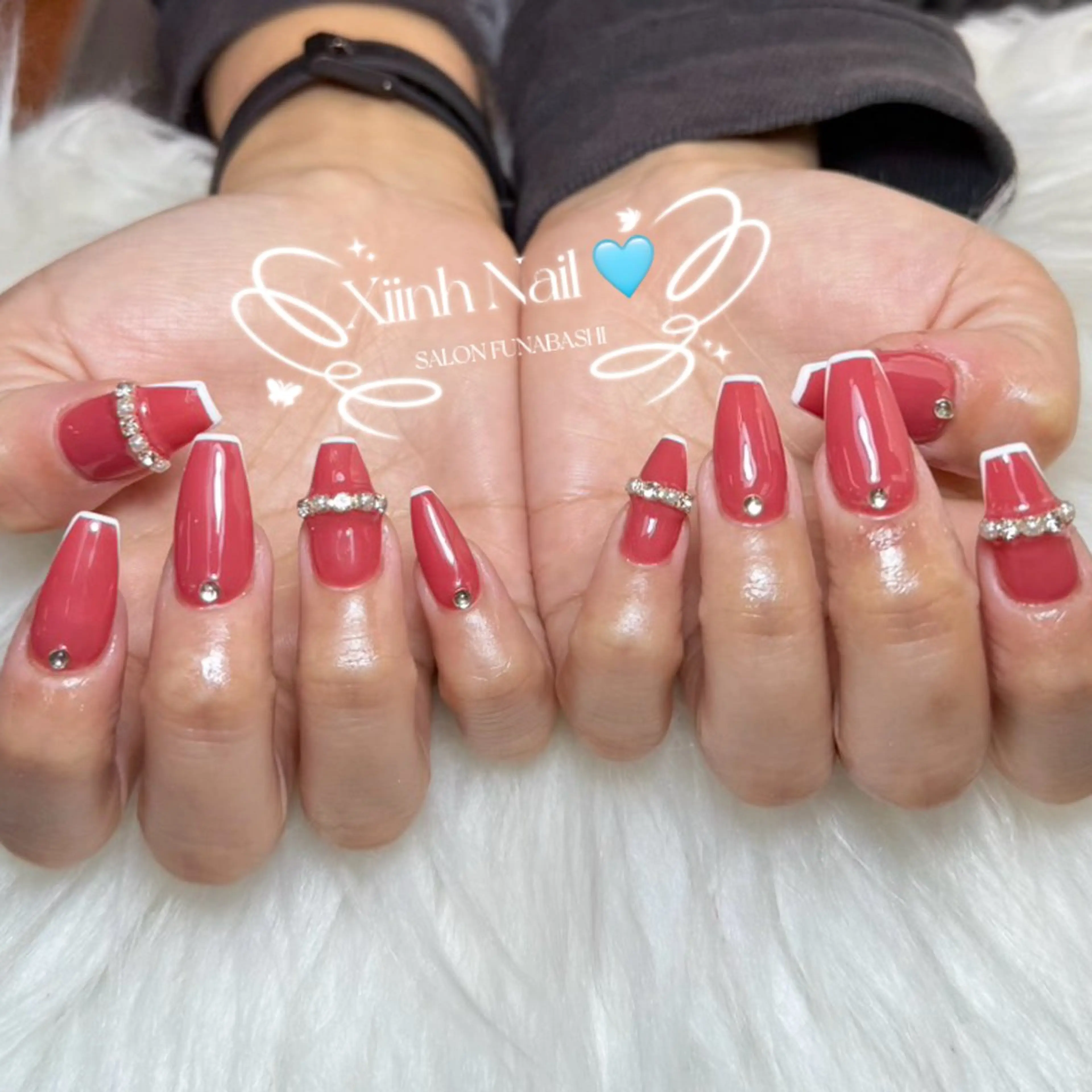 ネイル チークネイル 桜ネイル 長さ出し フットネイル ジェルネイル ハンドネイル XIINH NAIL SALONのネイルデザイン