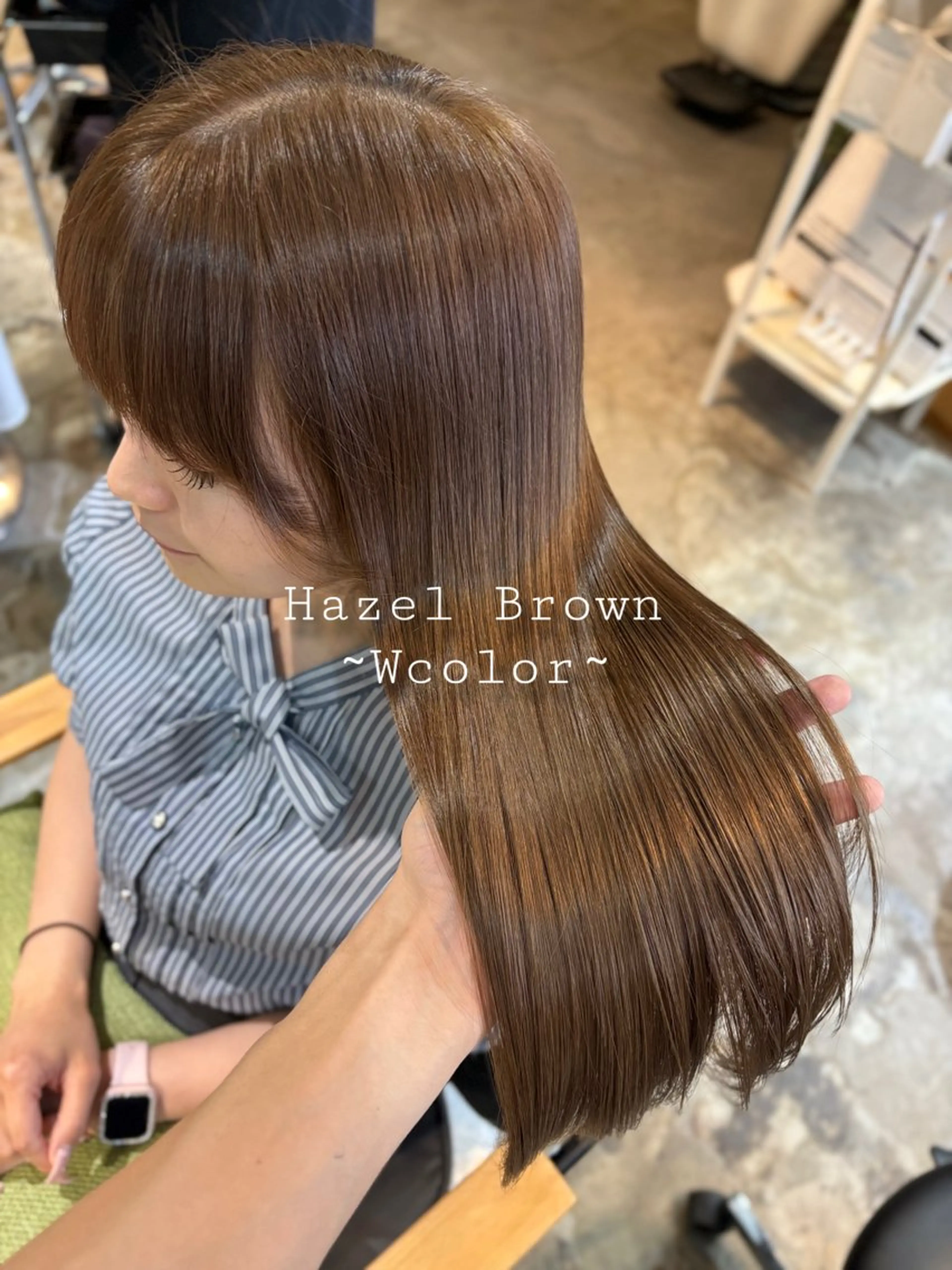 カラー ブリーチなしカラー/ 髪質改善/田中優のヘアスタイル