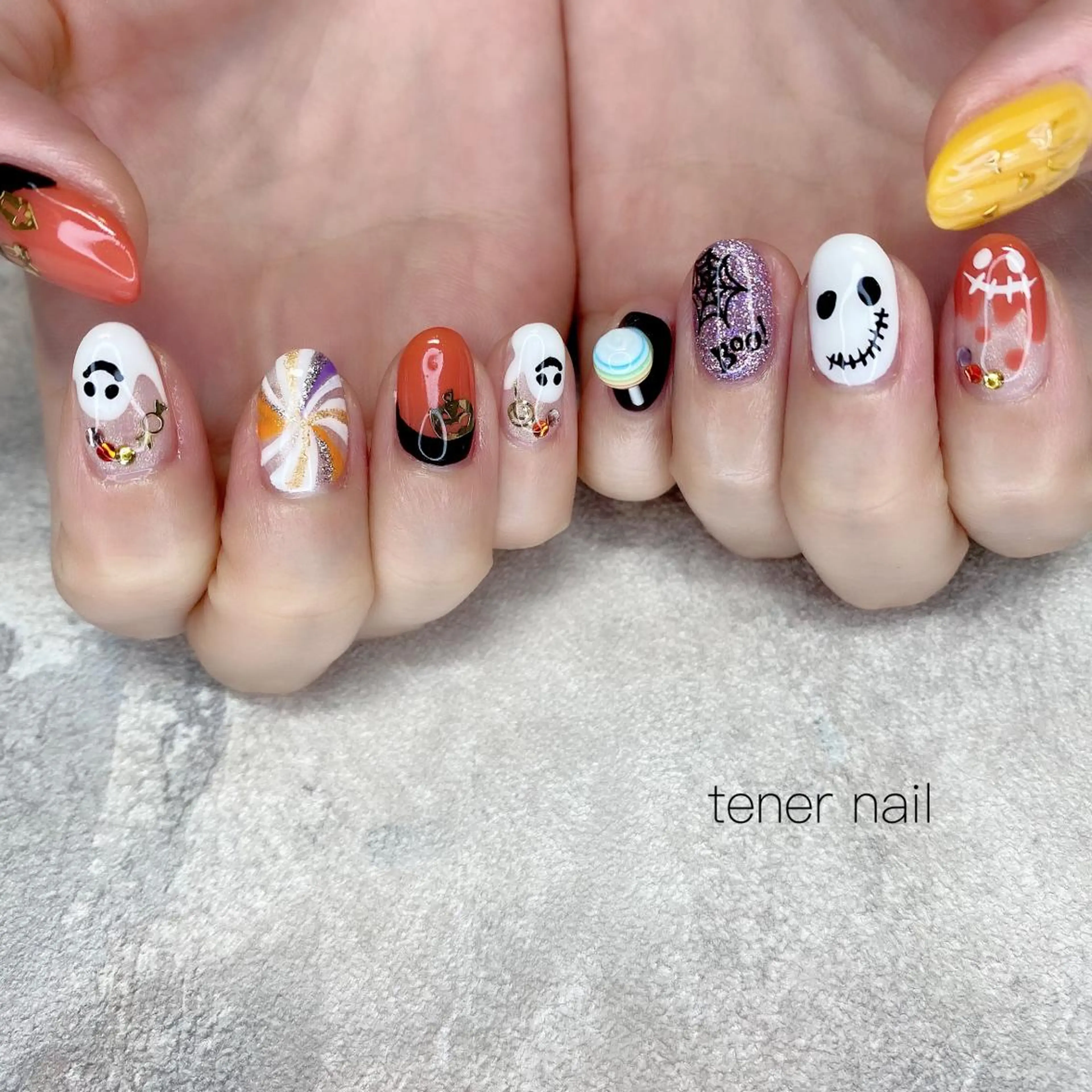 ネイル ハロウィン テネルネイル tener nailのネイルデザイン