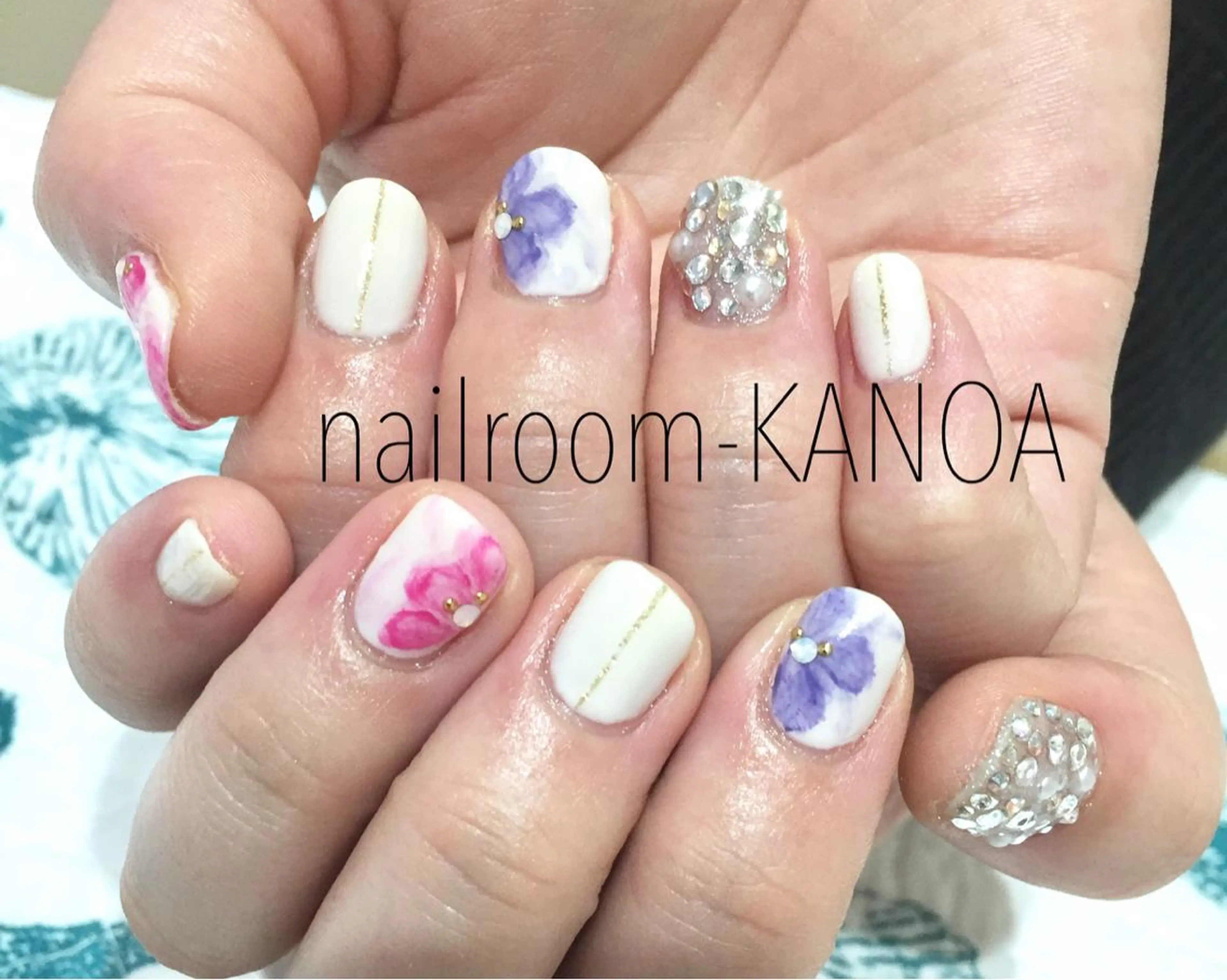 ネイル フラワーネイル 春ネイル nailroom- KANOAのネイルデザイン