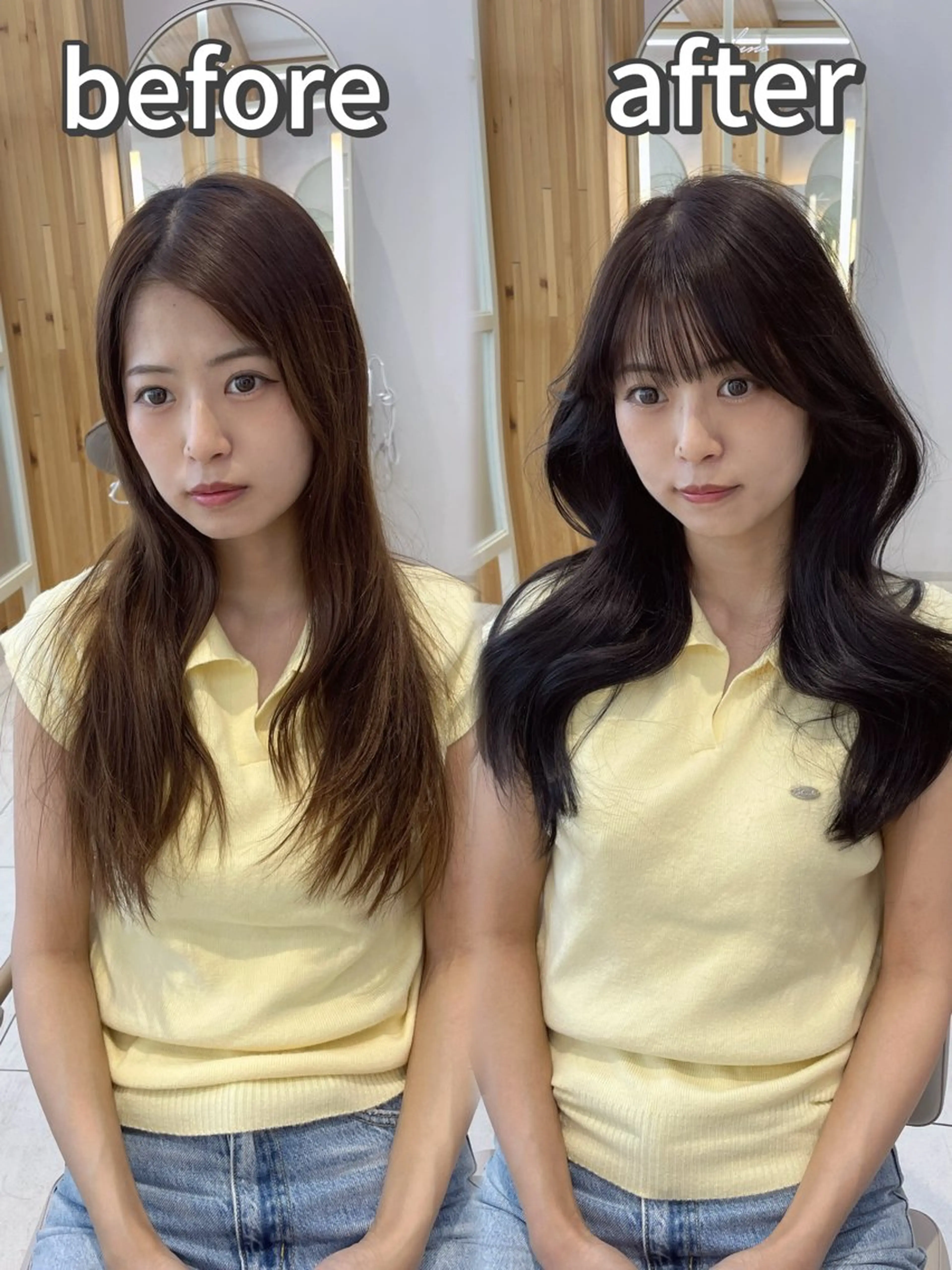 セミロング カット ヘアカラー トリートメント レイヤー/顔周り /韓国ヘア/TAKUのヘアスタイル