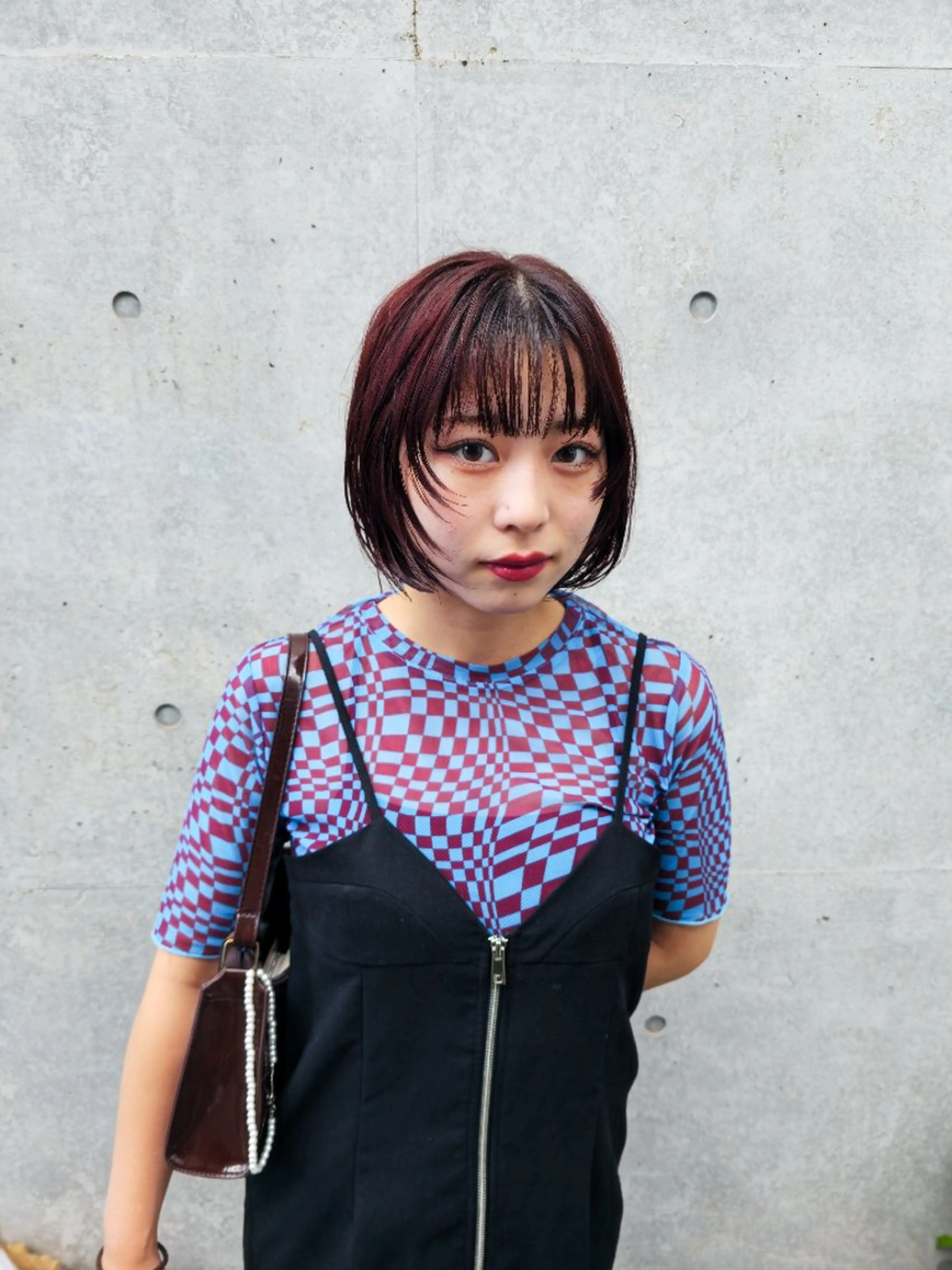 ミディアム カット ヘアカラー トリートメント OMA　 カタギシのヘアスタイル