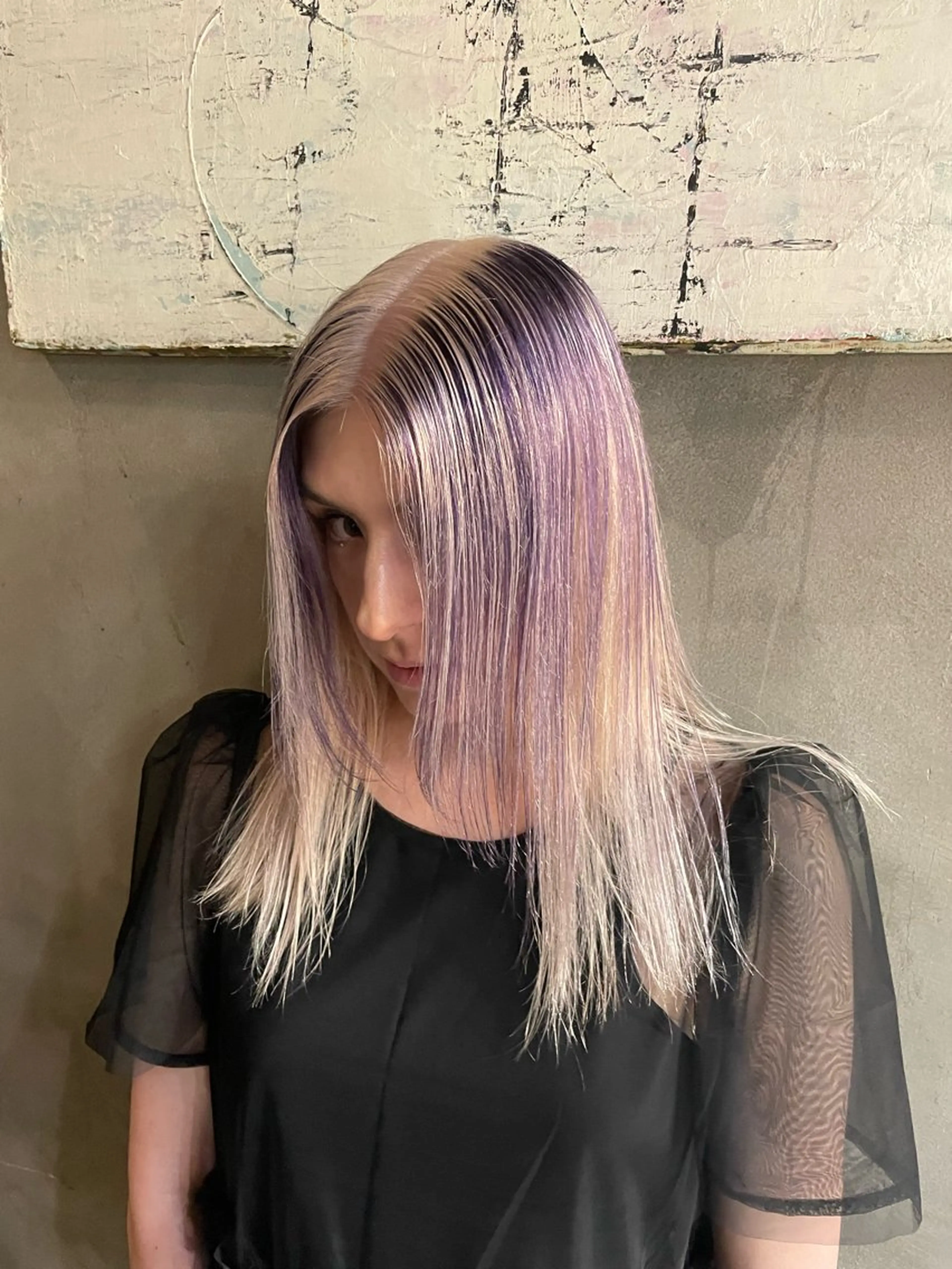 ミディアム カラー カット ヘアカラー トリートメント デザインカラー⭐︎★ 🐆hyo🐆のヘアスタイル