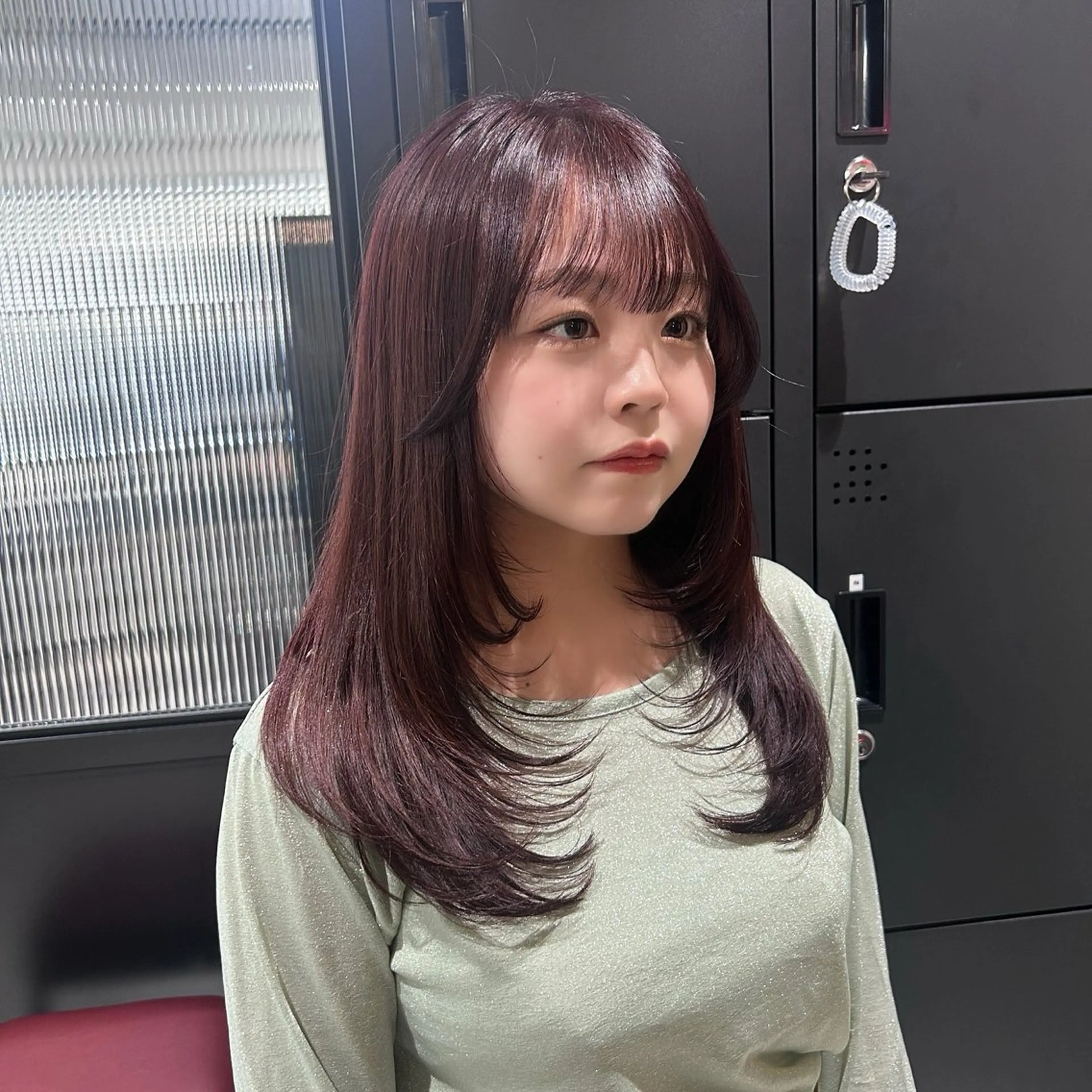 ロング カラー ヘアアレンジ メンズ キッズ ヘアカラー トリートメント ヘアセット ブリーチなしカラー/ ブラウン/レイヤーのヘアスタイル
