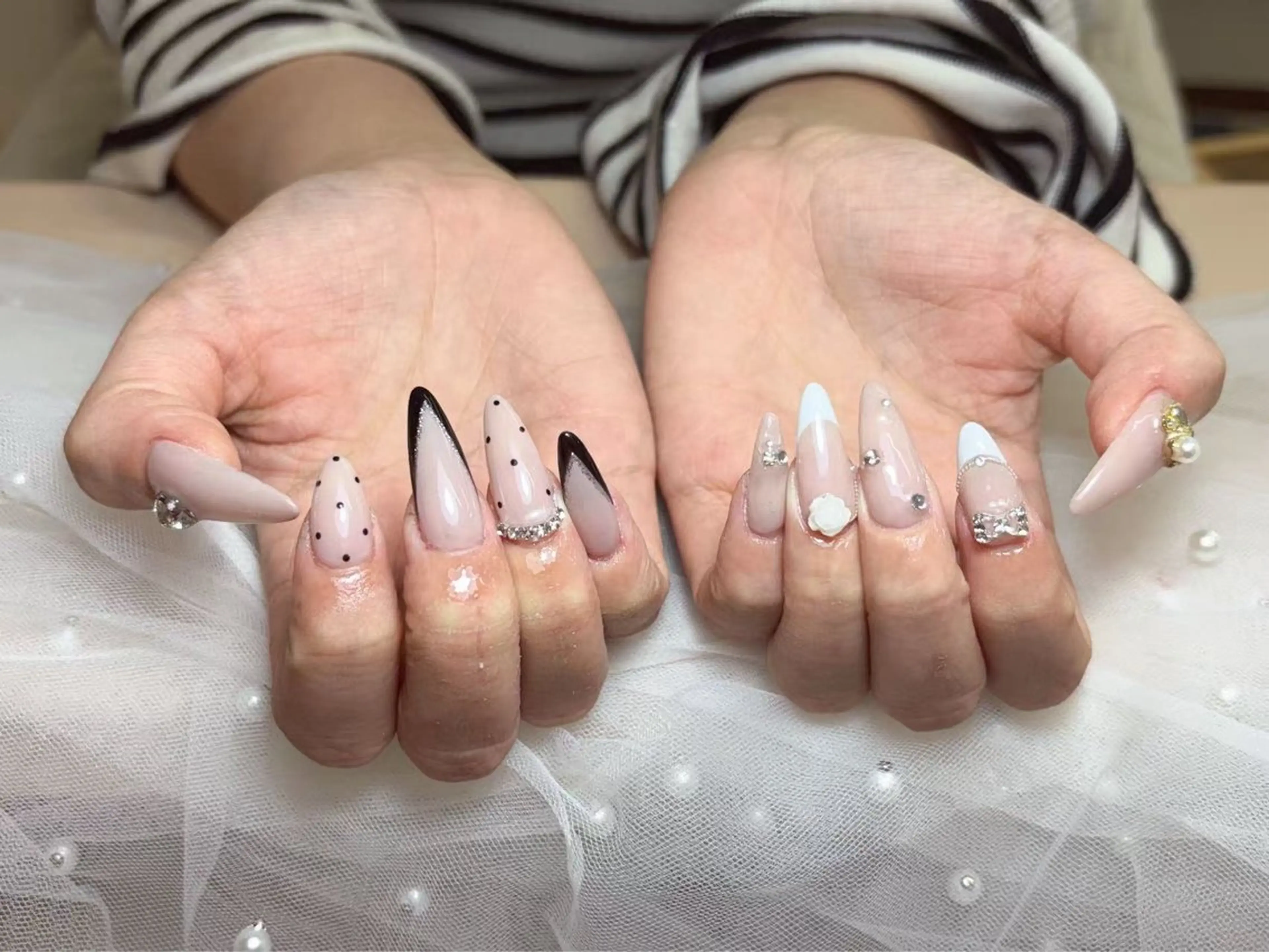 ネイル Chiara 長さだしのネイルデザイン