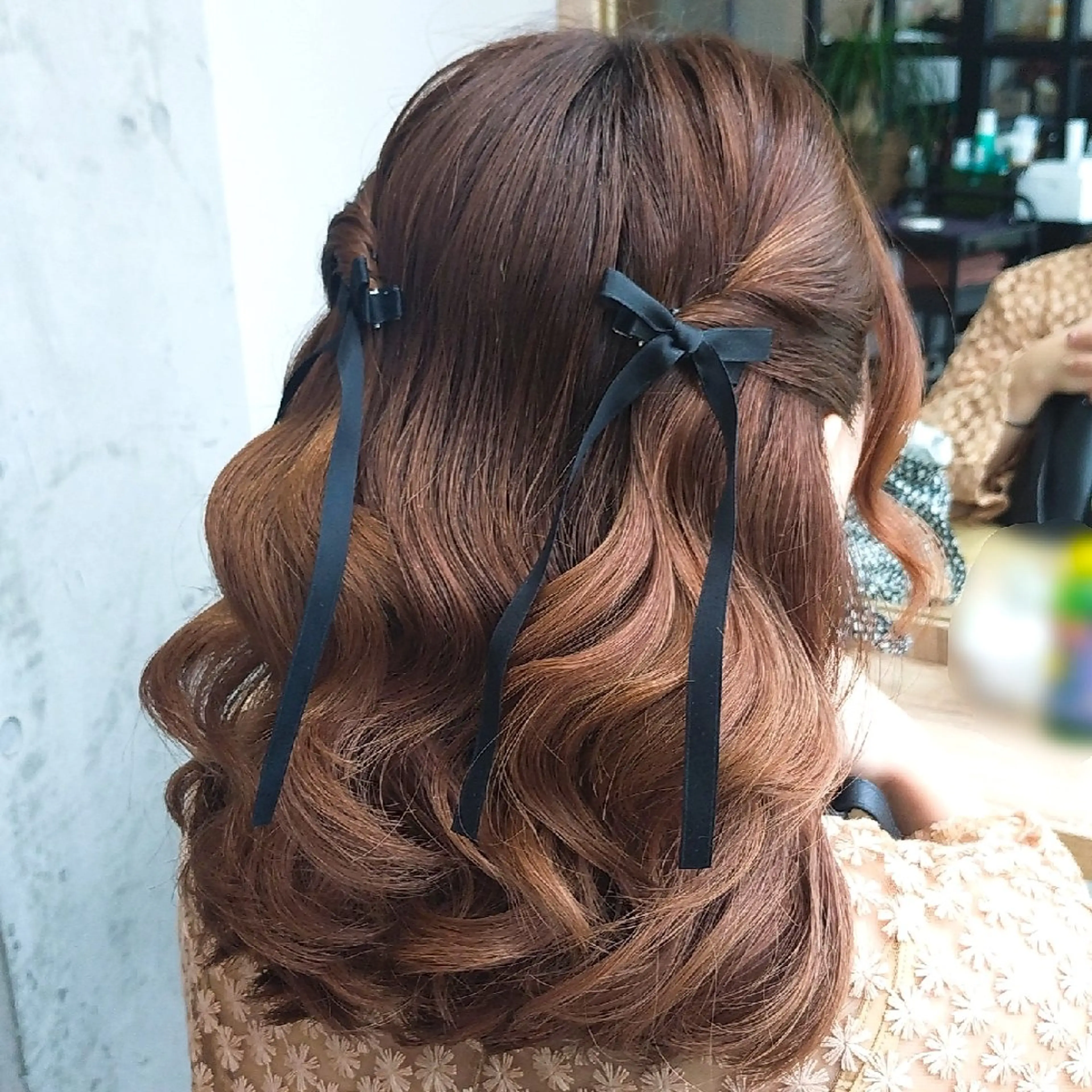ミディアム ヘアアレンジ ヘアセット ヘアアレンジ/柔らか 艶カラー/AKARIのヘアスタイル