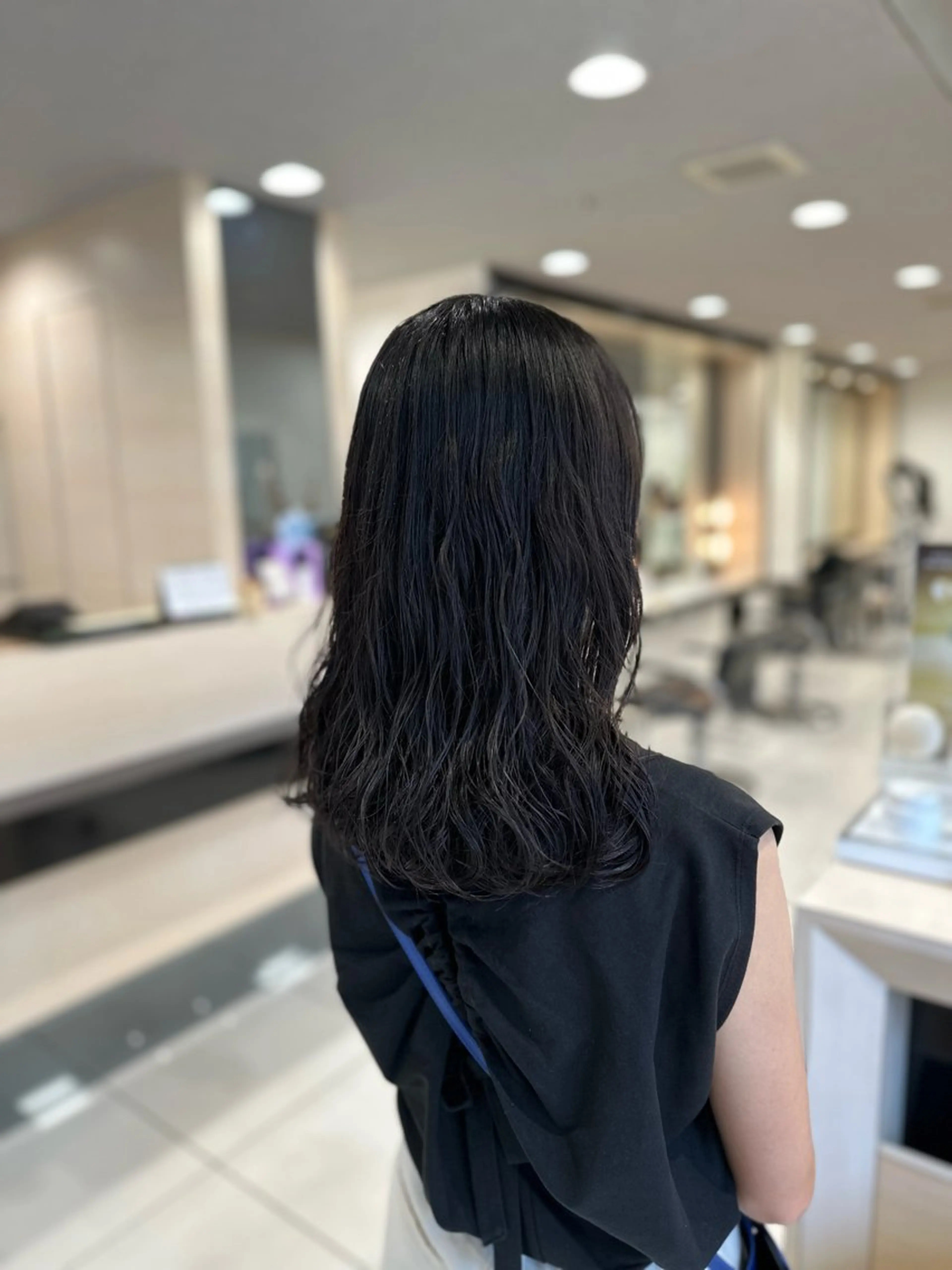 セミロング パーマ セミロングパーマ クロスパーマ/うる艶 カラー/Kurumiのヘアスタイル