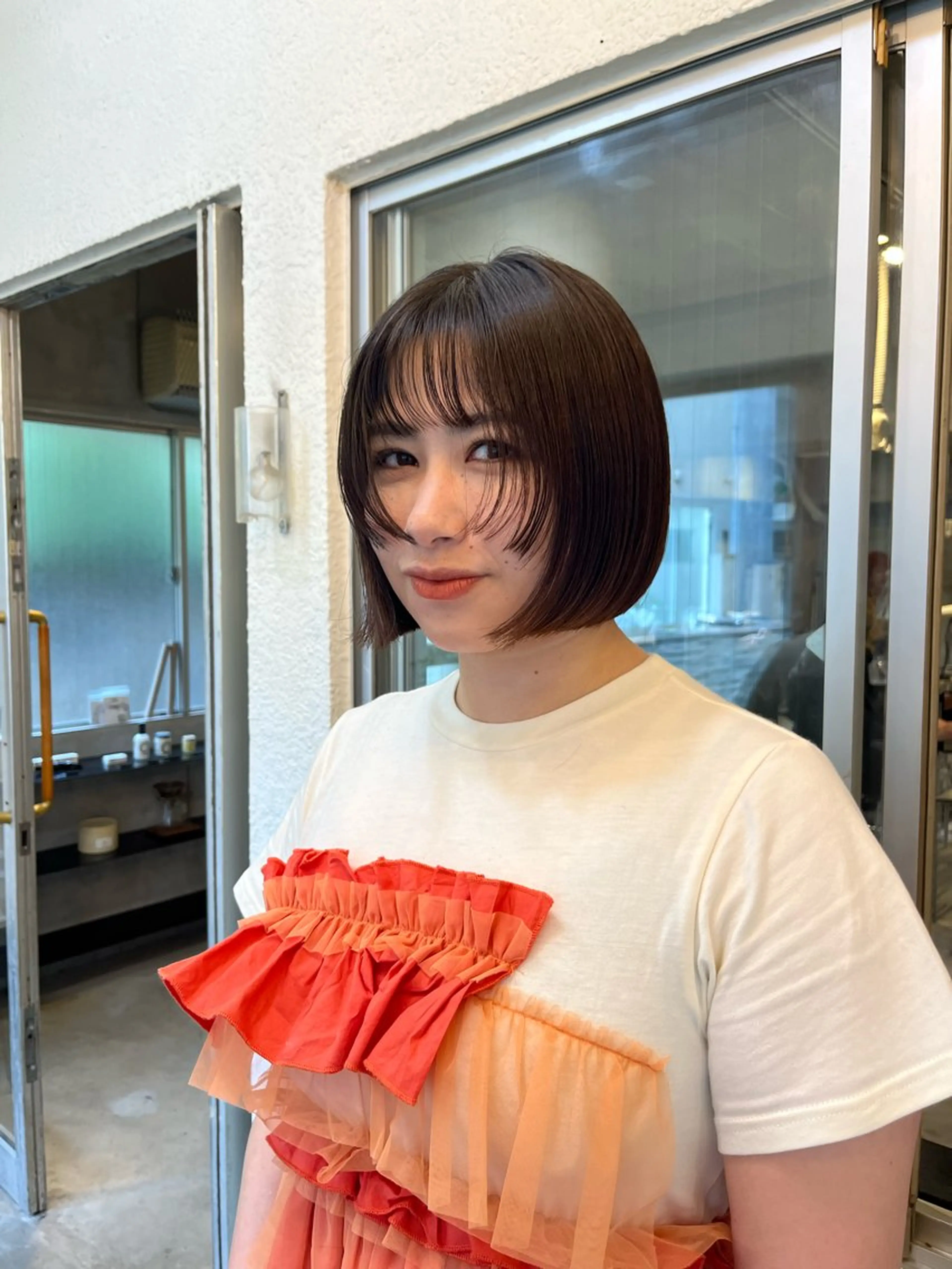 セミロング カラー ブリーチ/レイヤー momoha🐰🪡のヘアスタイル