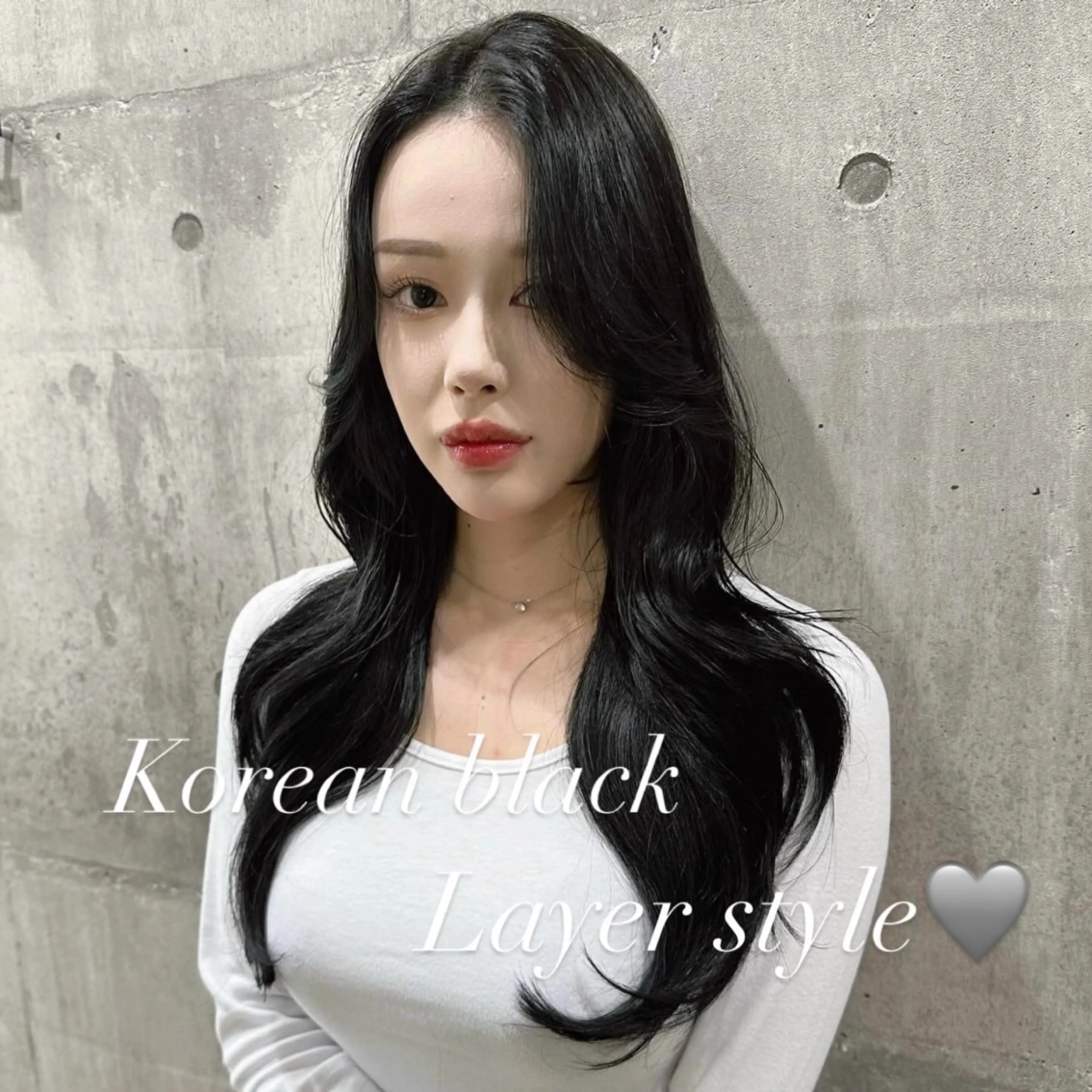 ロング ロングレイヤー くびれヘア 髪質改善 ヨシンモリ 韓国風ヘア 韓国𝐻𝑎𝑖𝑟 🇰🇷🖤ハラのヘアスタイル