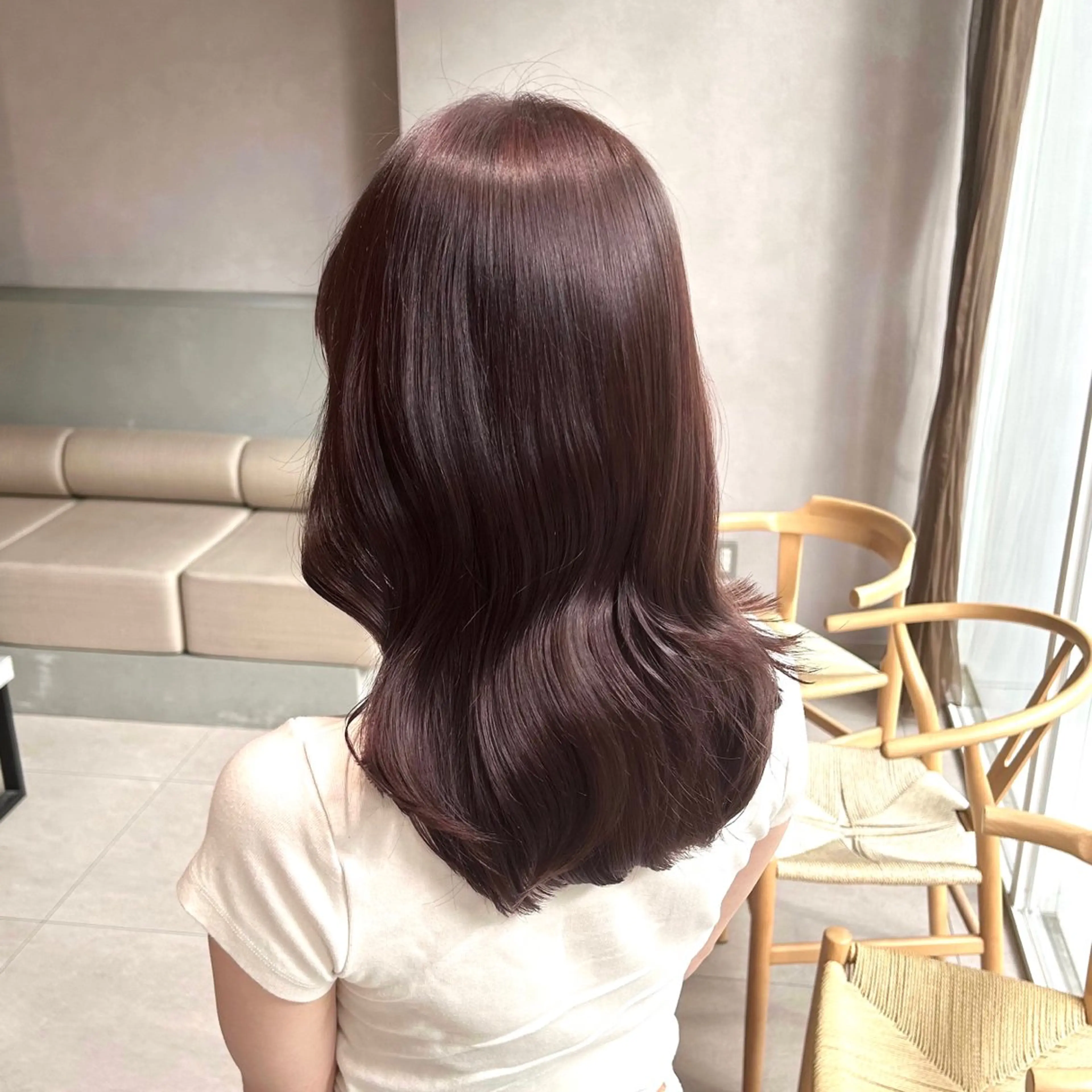 ミディアム カラー 透明感カラー ミディアムヘア Chifumiのヘアスタイル