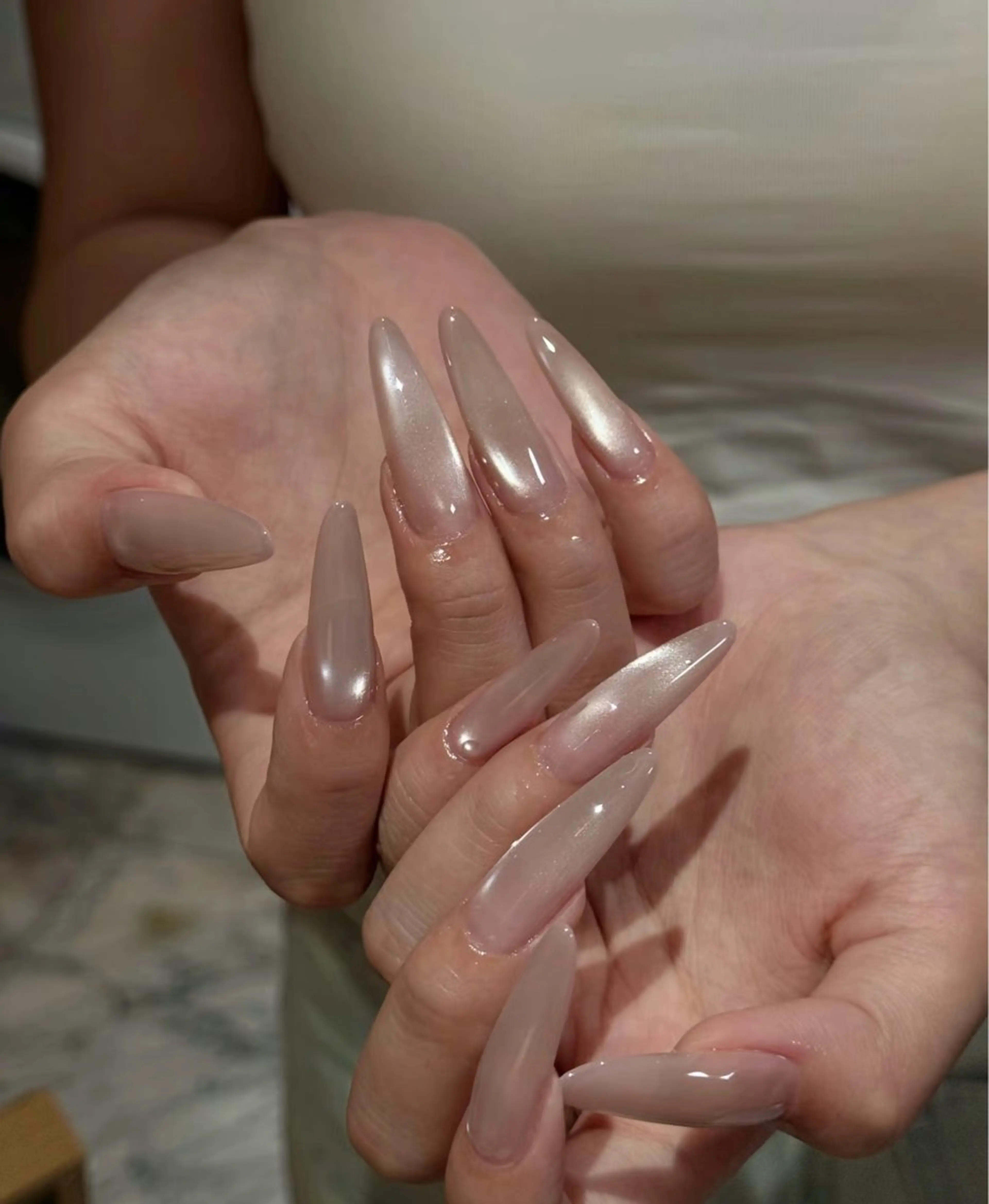 ロング めぐみのネイルサロン スタッフ練習のネイルデザイン