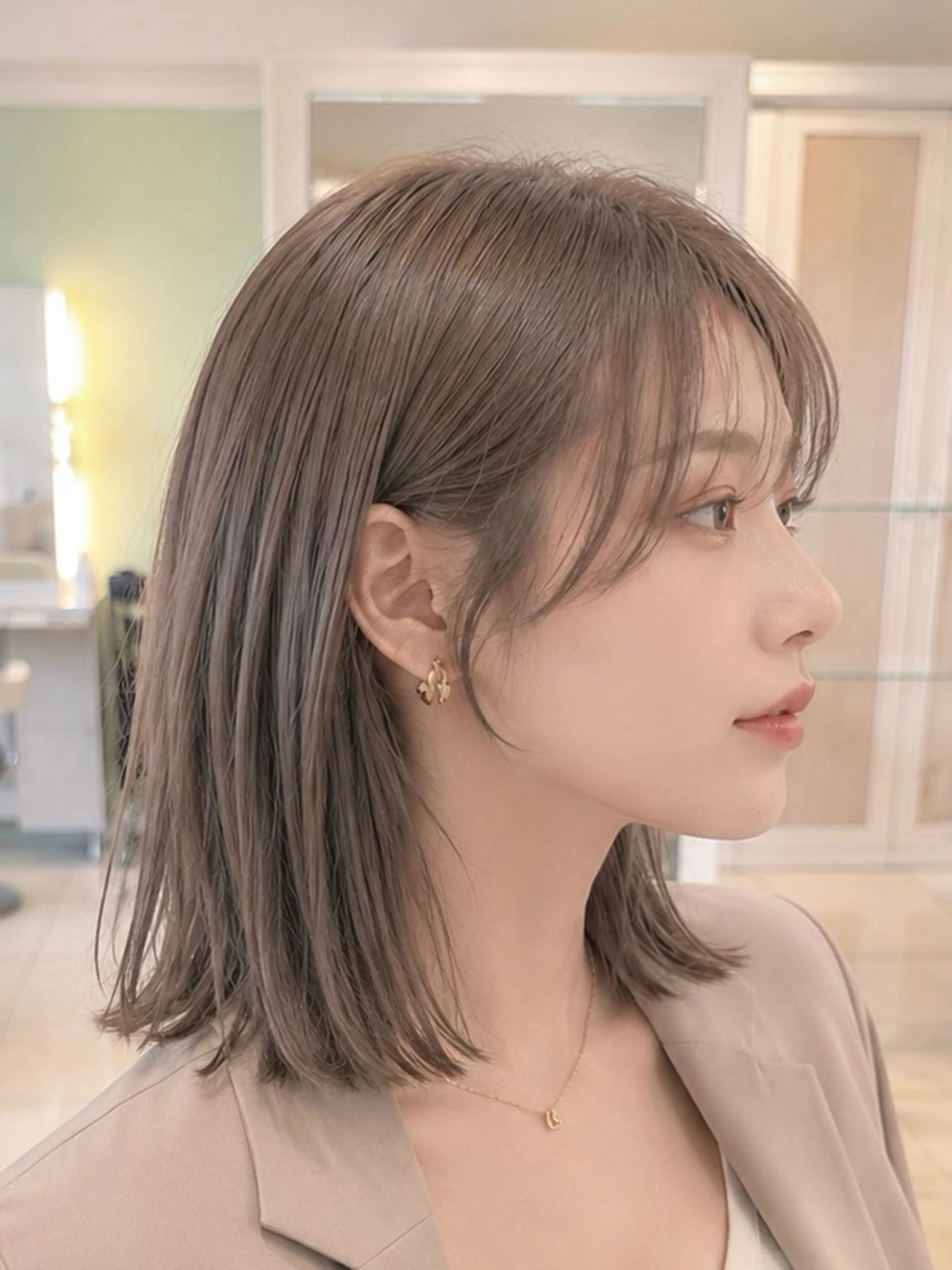 ミディアム カラー カット ヘアカラー トリートメント 金子 直樹のヘアスタイル