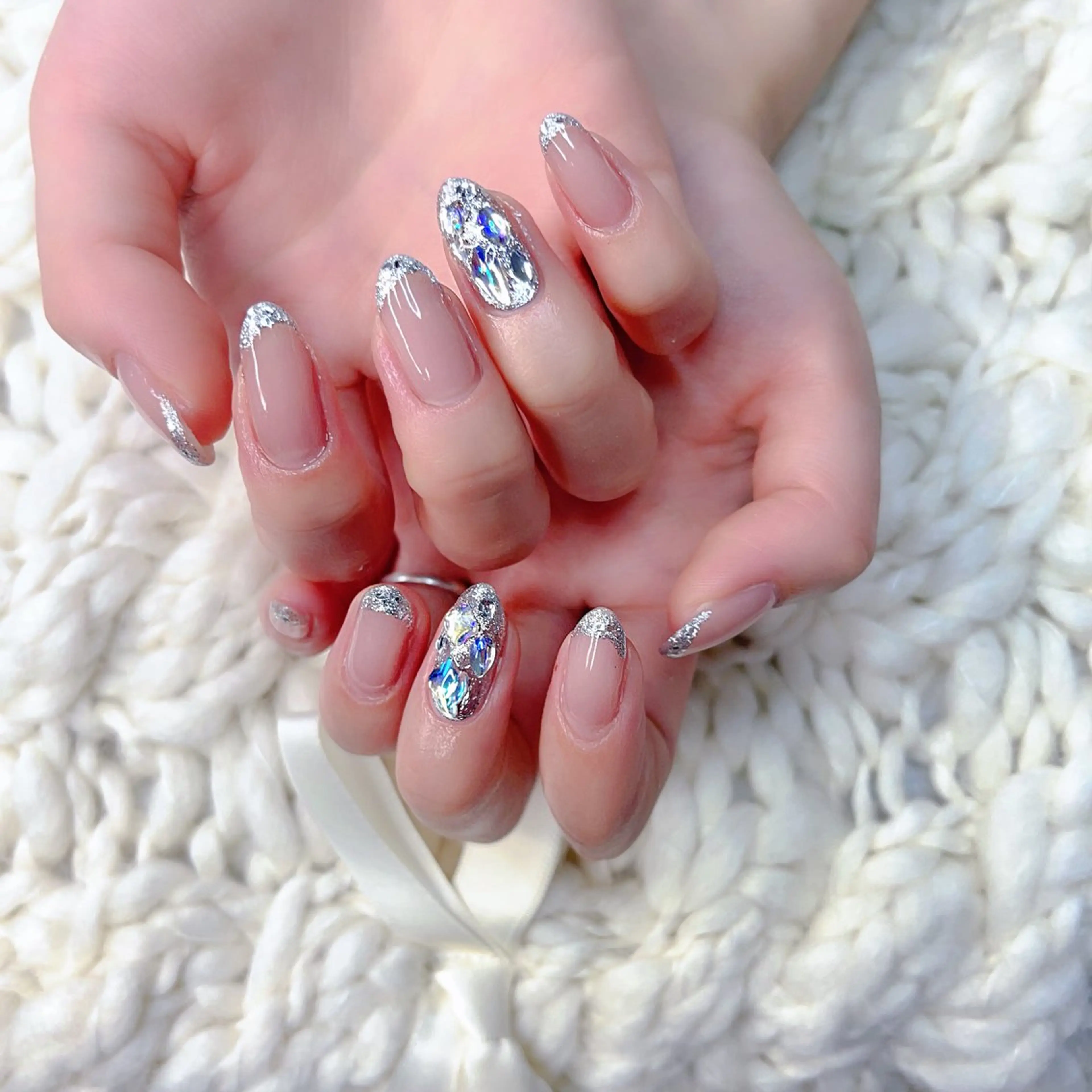 ミディアム めぐみのネイルサロン スタッフ練習のネイルデザイン