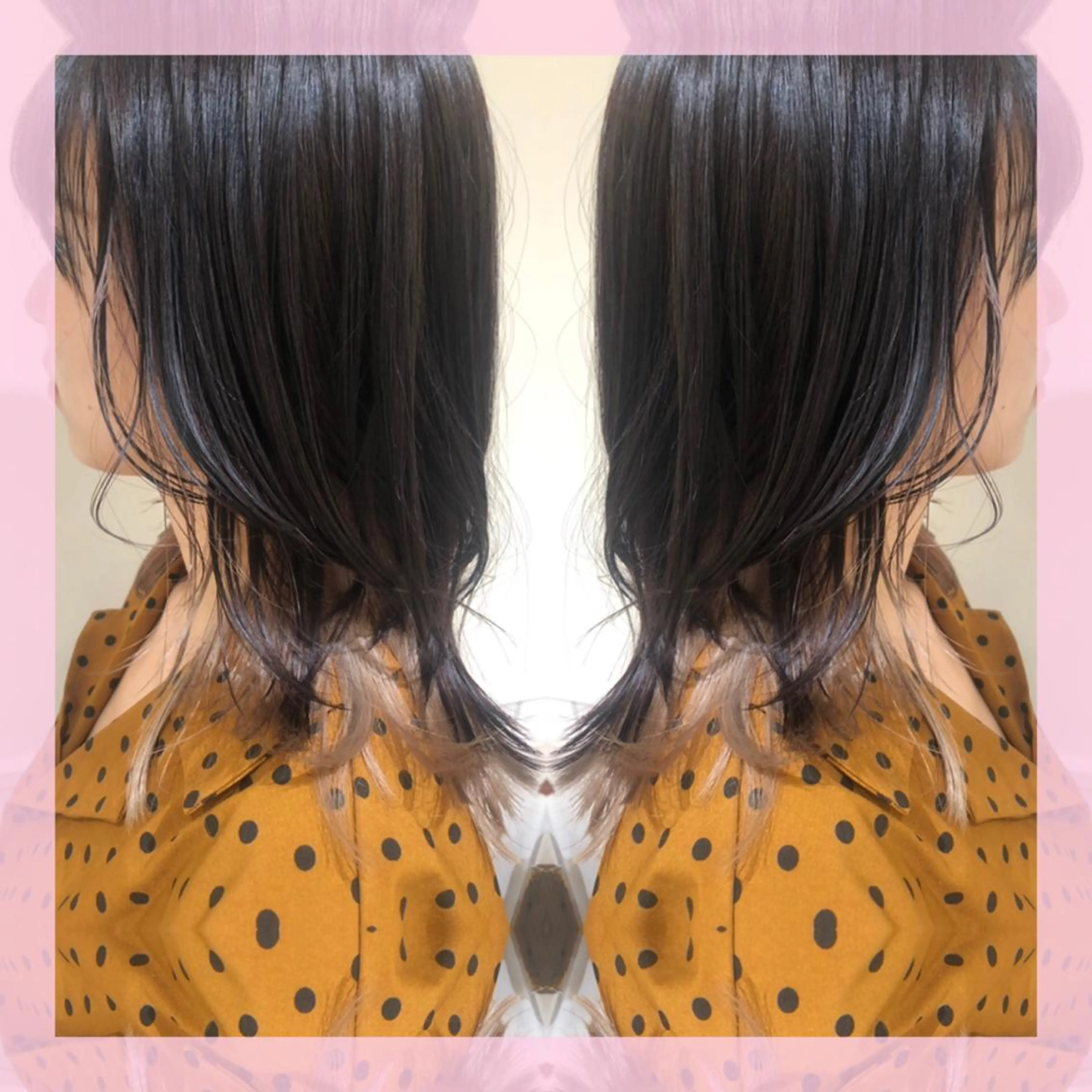 ミディアム カラー ベージュカラー インナーカラー ミルクティーベージュ カット ヘアカラー plum.所属・🍒前川 🍒のヘアスタイル