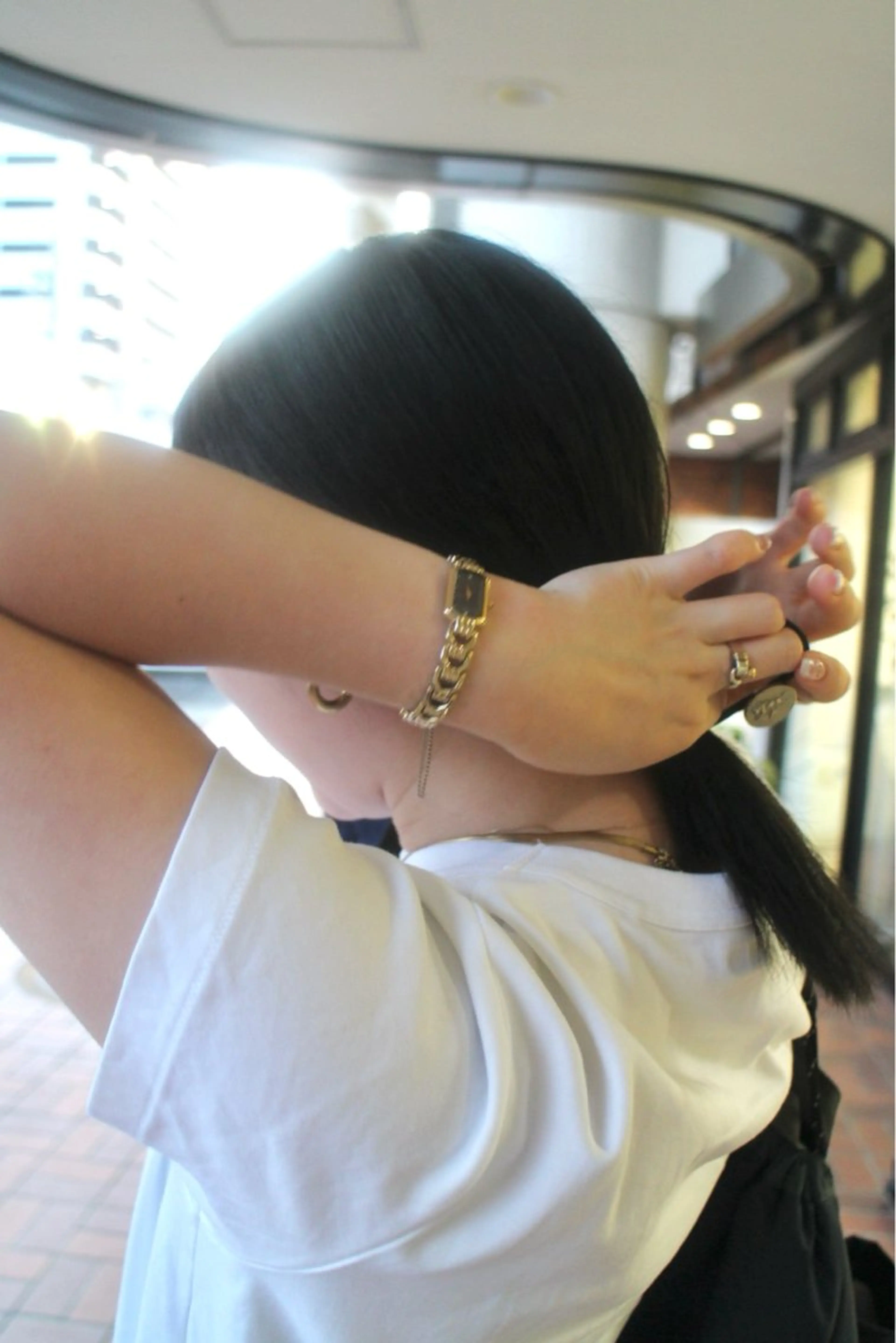 セミロング カラー カーリーパーマ/ 透明ｶﾗｰ/MIKUのヘアスタイル