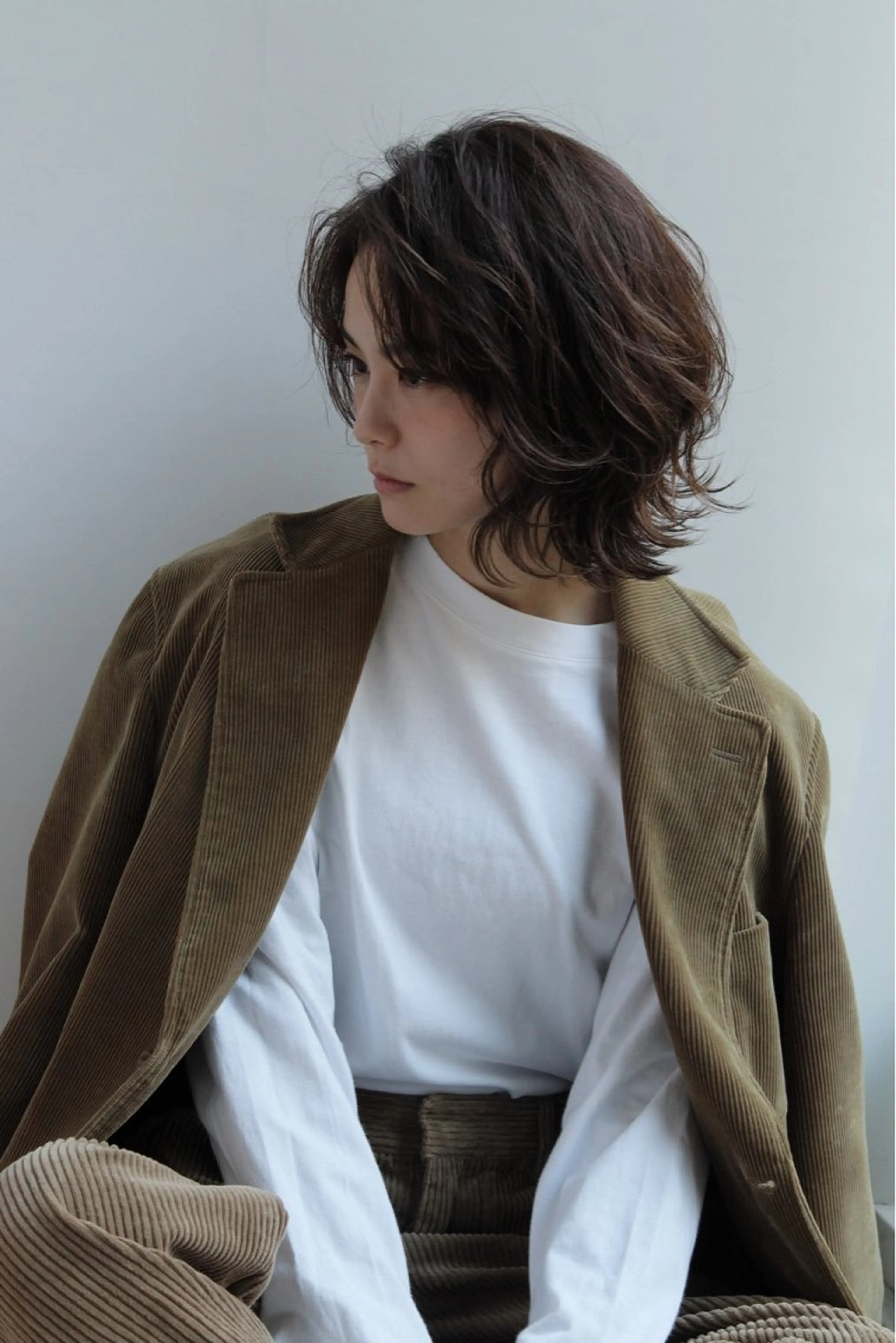 ミディアム カラー パーマ stylist/ボブ ことの/韓国レイヤーのヘアスタイル