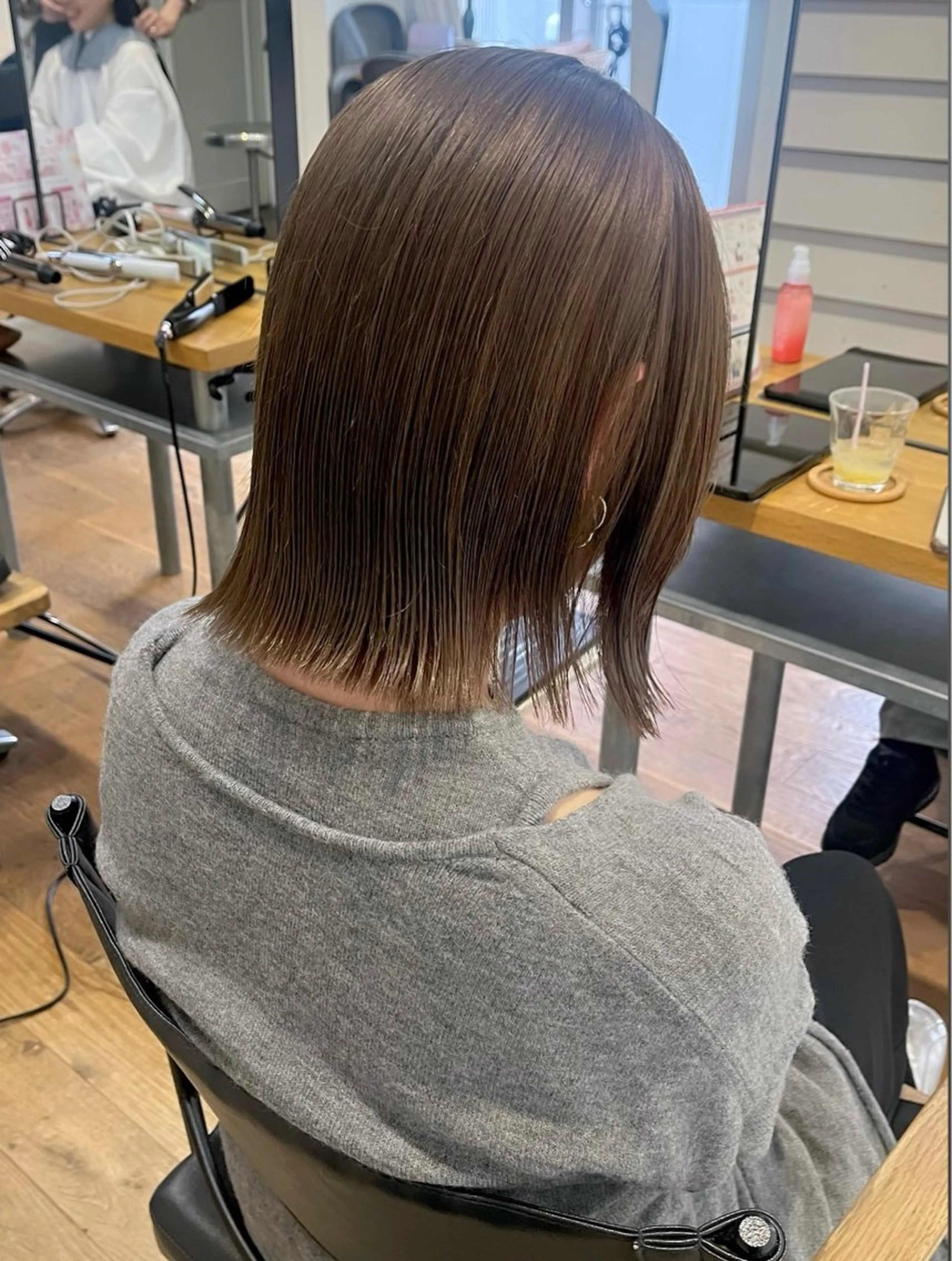 ショート カラー グレージュ ボブ カット ヘアカラー sana /レイヤー/ショートのヘアスタイル