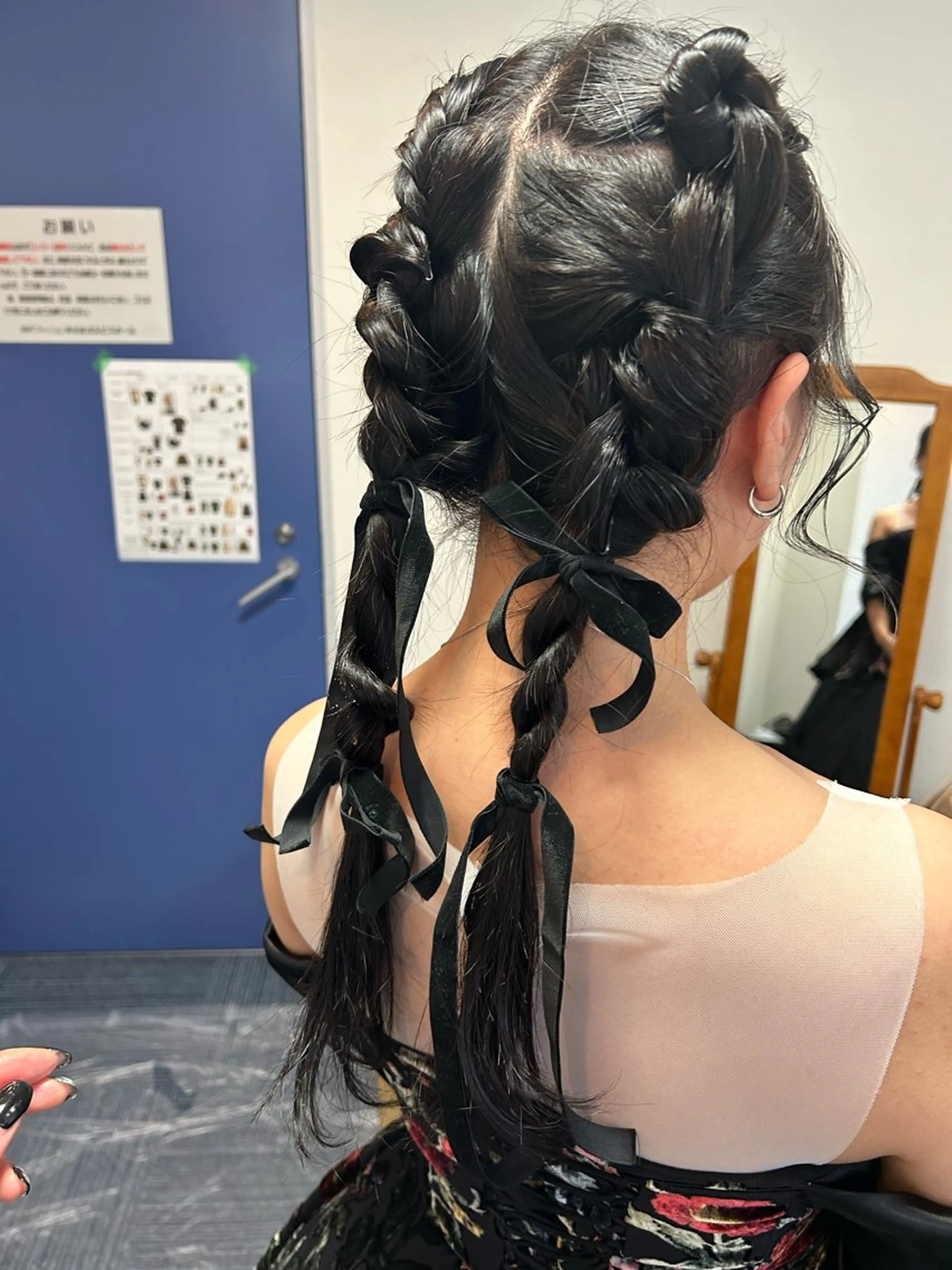 ロング ヘアセット ボウ🪞ヘアセット /マツパ/眉毛のマツエク・マツパデザイン