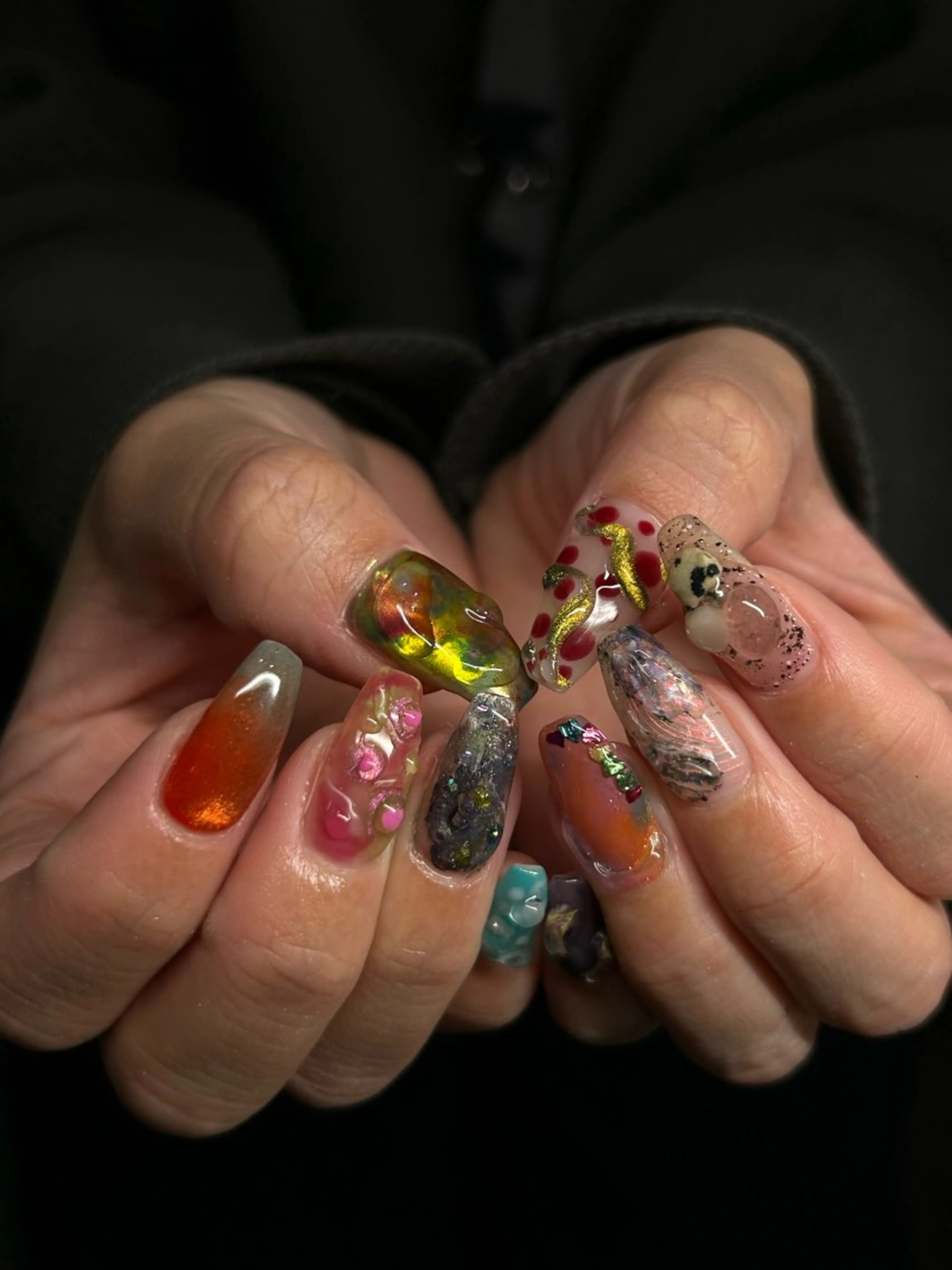 ネイル アートネイル ニュアンスネイル sakae yurinaのネイルデザイン