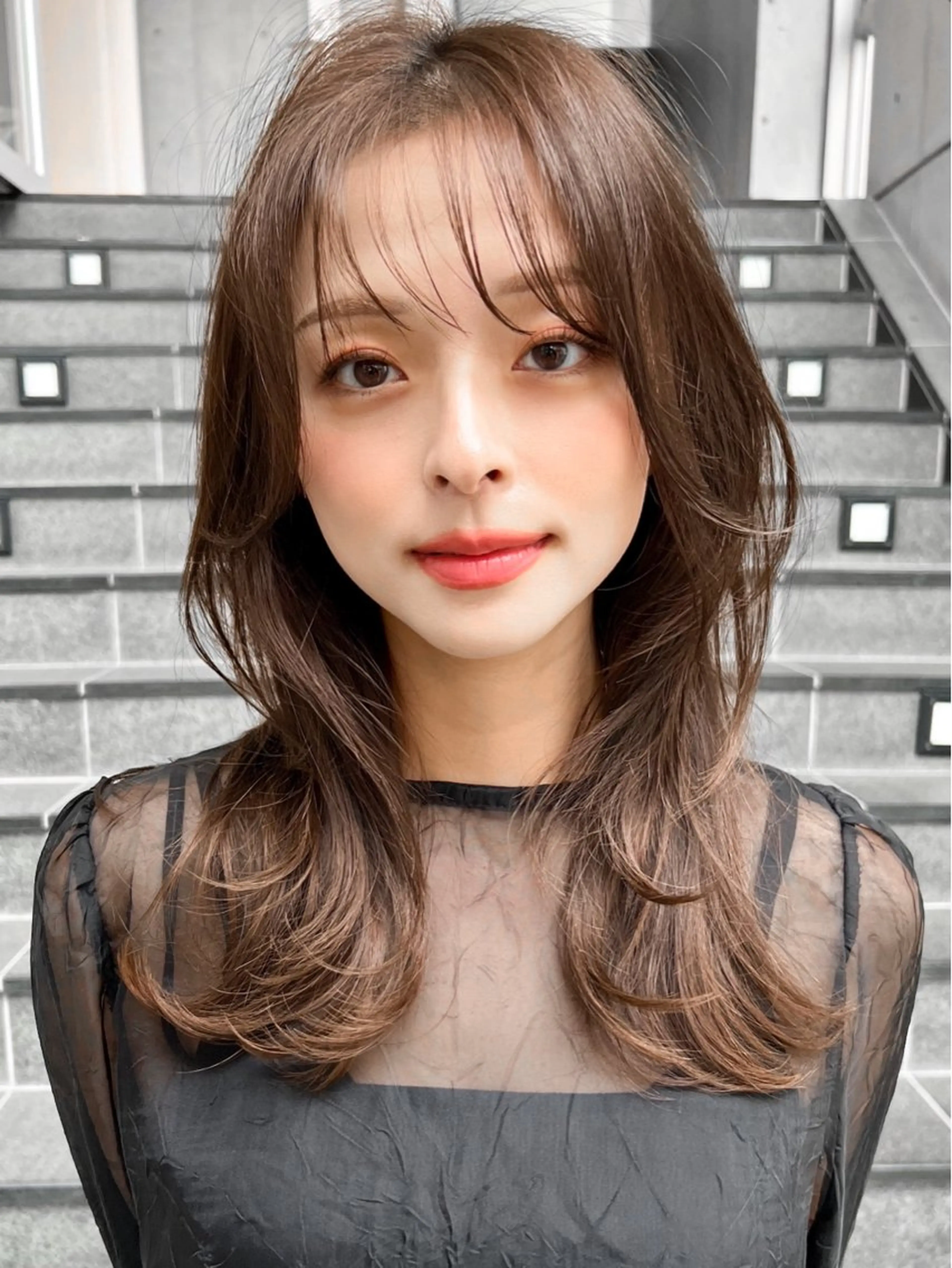 ミディアム 木村 賢人のヘアスタイル