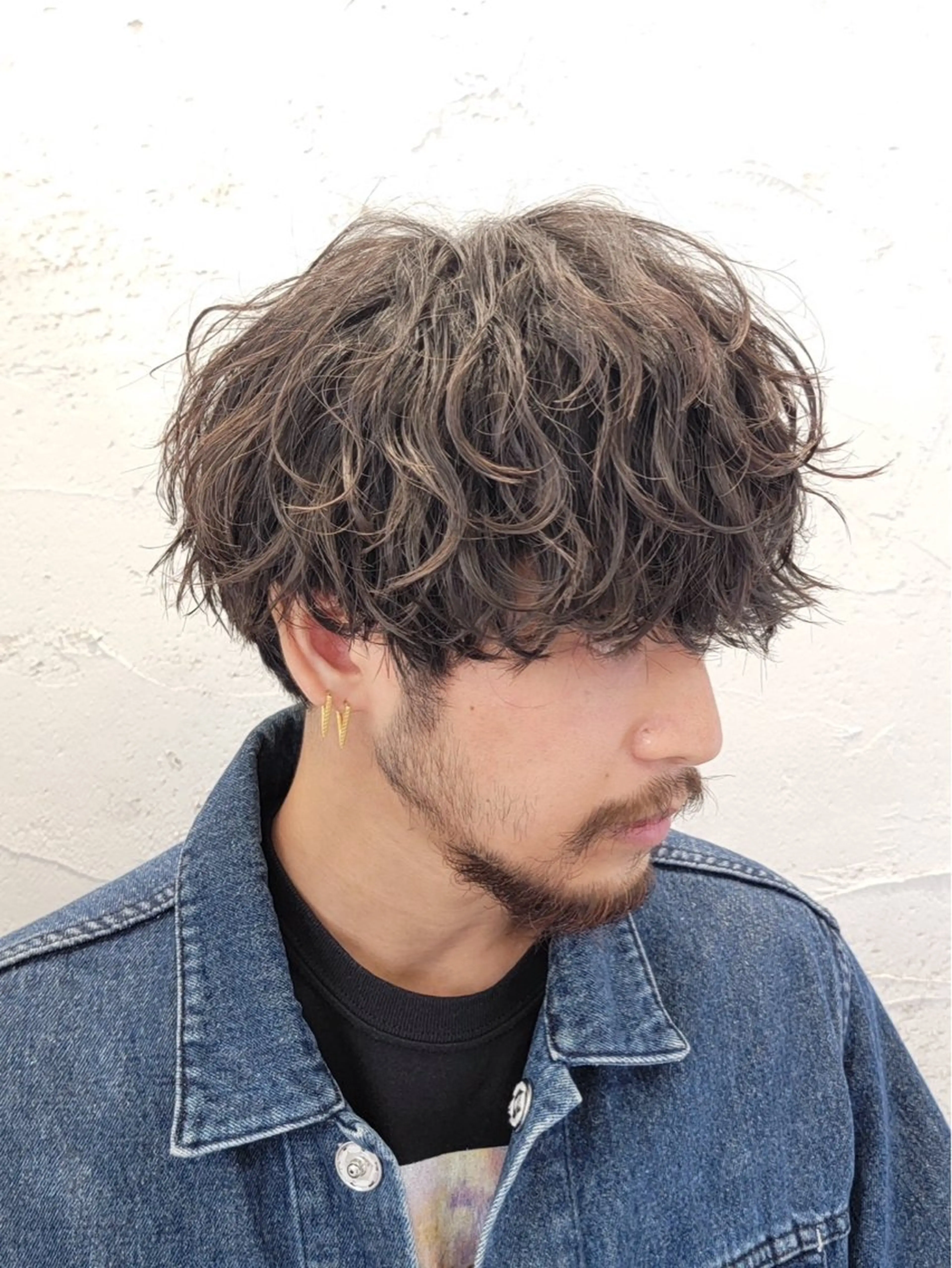 ショート パーマ ヘアアレンジ メンズ 原宿波巻きスパイラル パーマTOSHIのヘアスタイル