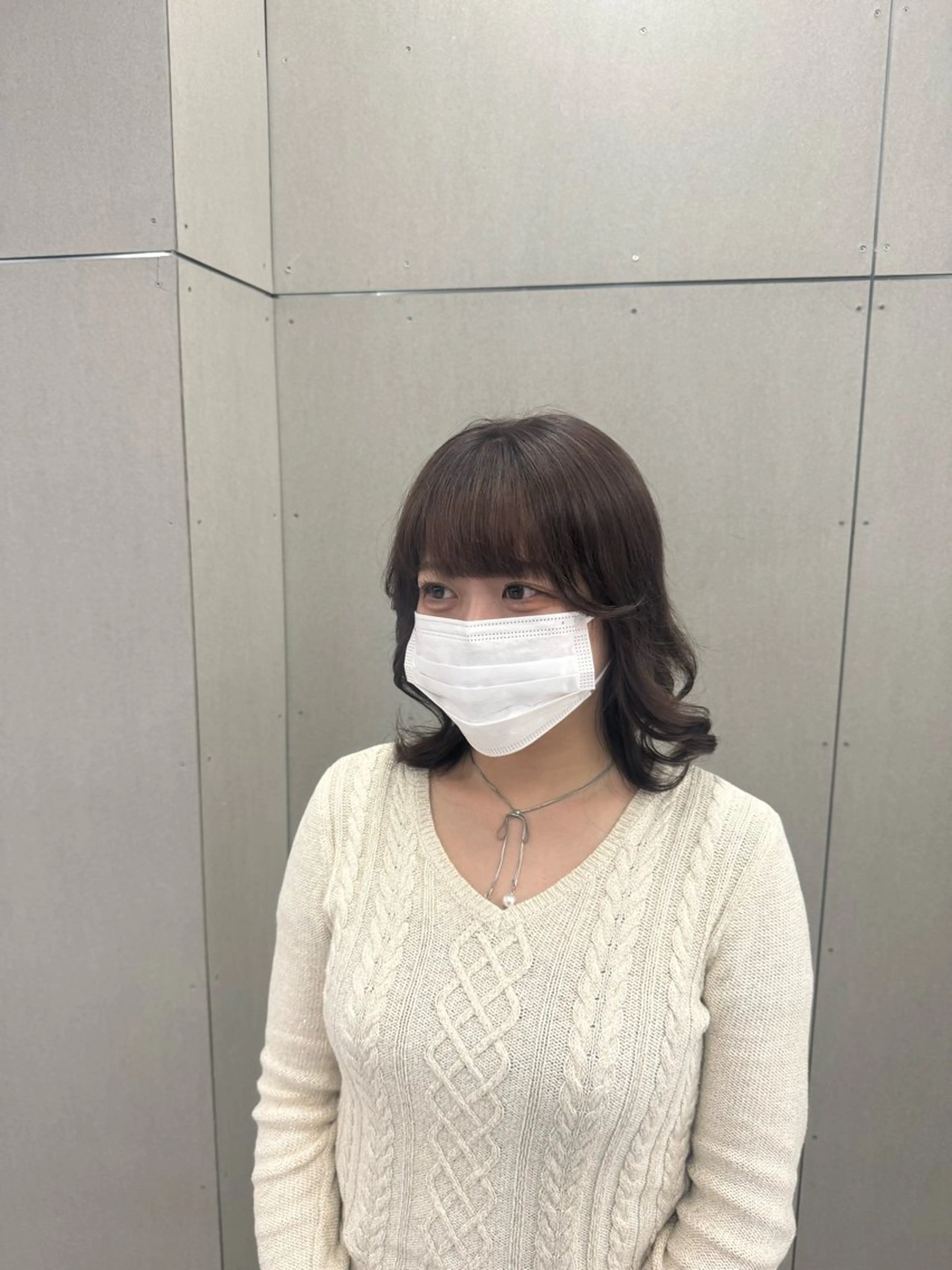 ミディアム カラー ozaki renaのヘアスタイル