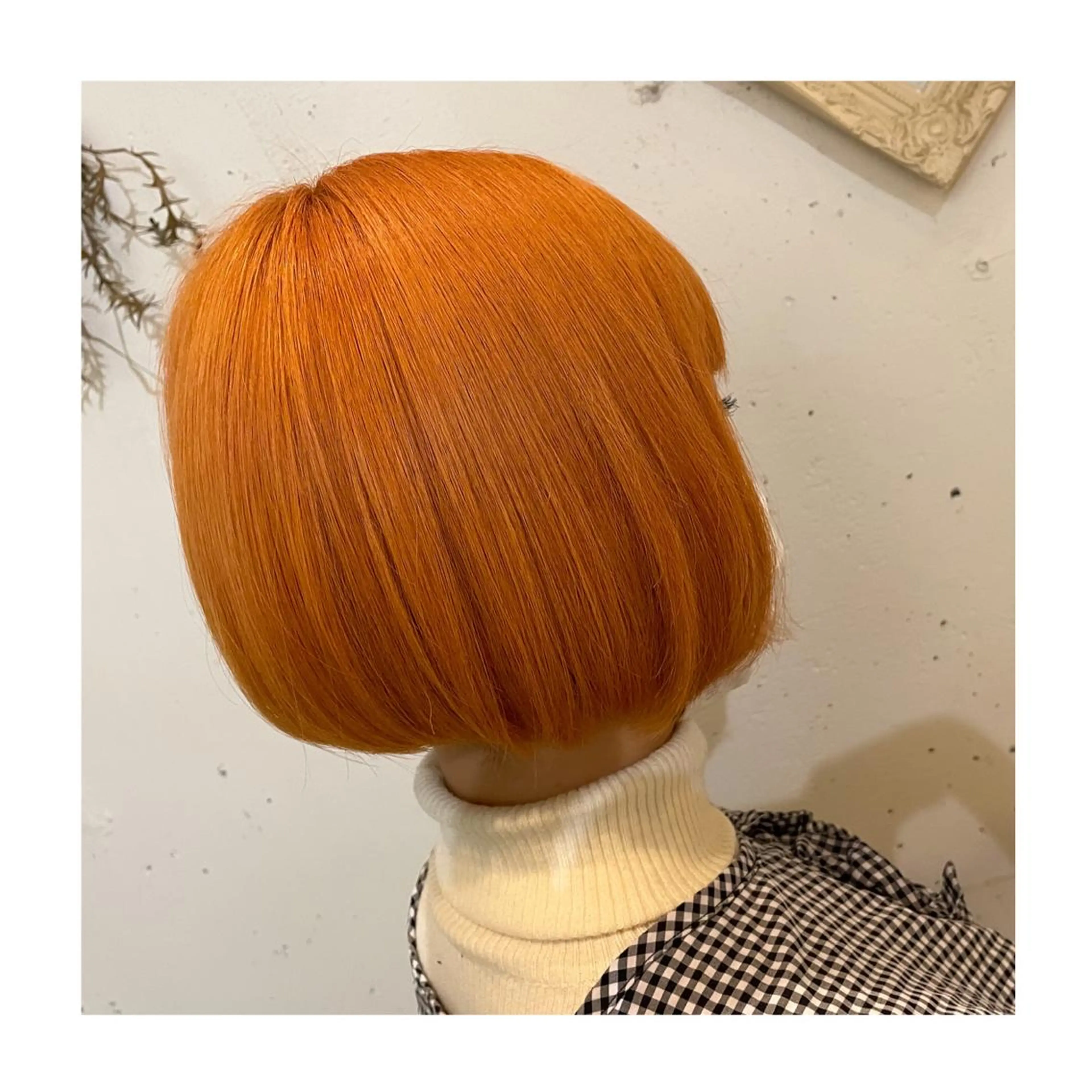 ショート カラー ブリーチ オレンジ ヘアカラー トリートメント ❁⃘ ち だ り さ ❁⃘のヘアスタイル