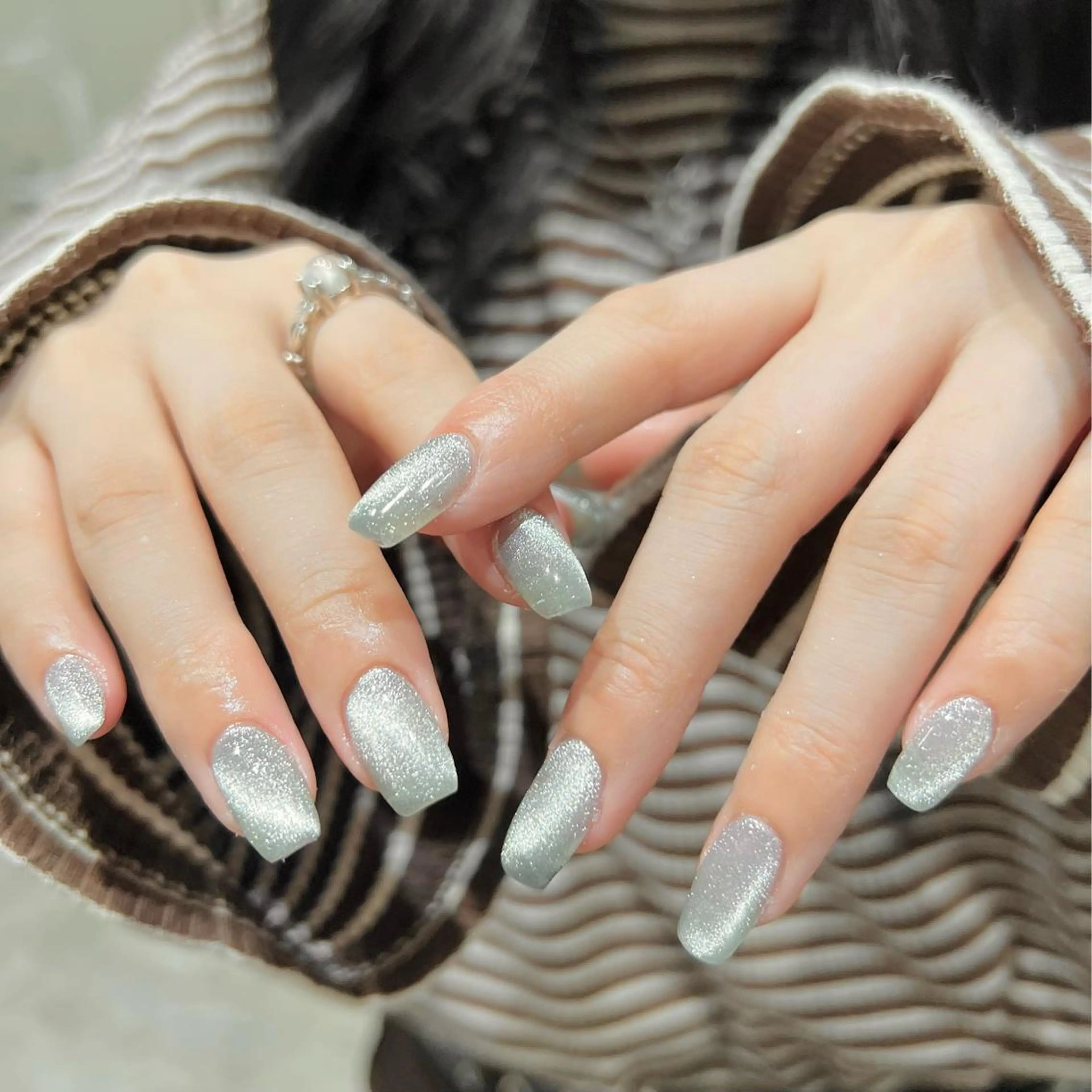 ハンド💅🏻マグネットワンカラー✨オフ有りの方限定(初回ジェルオフ無料)の写真