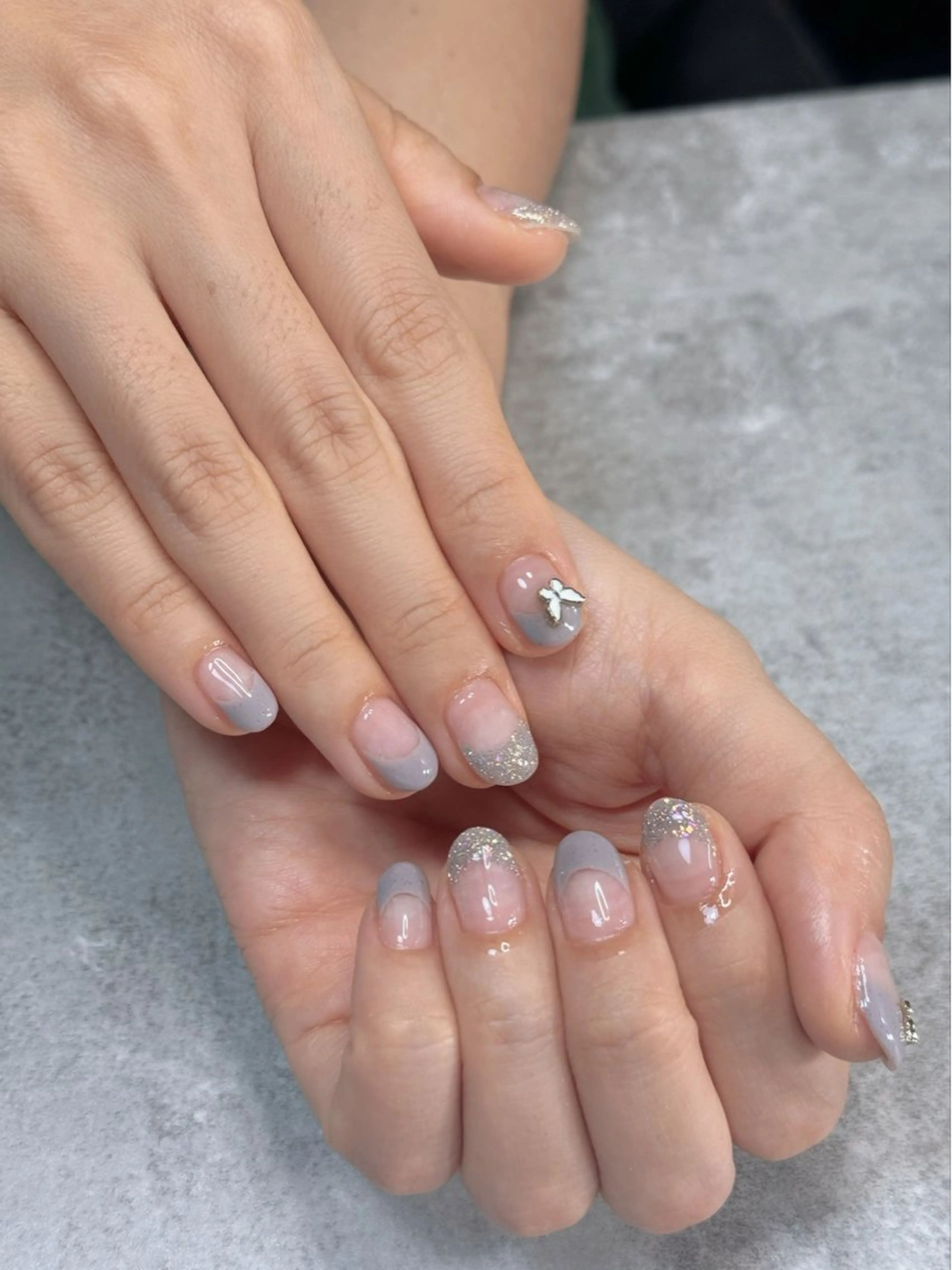 ネイル チークネイル フレンチネイル ジェルネイル ロングネイル マグネットネイル nail sideraのネイルデザイン