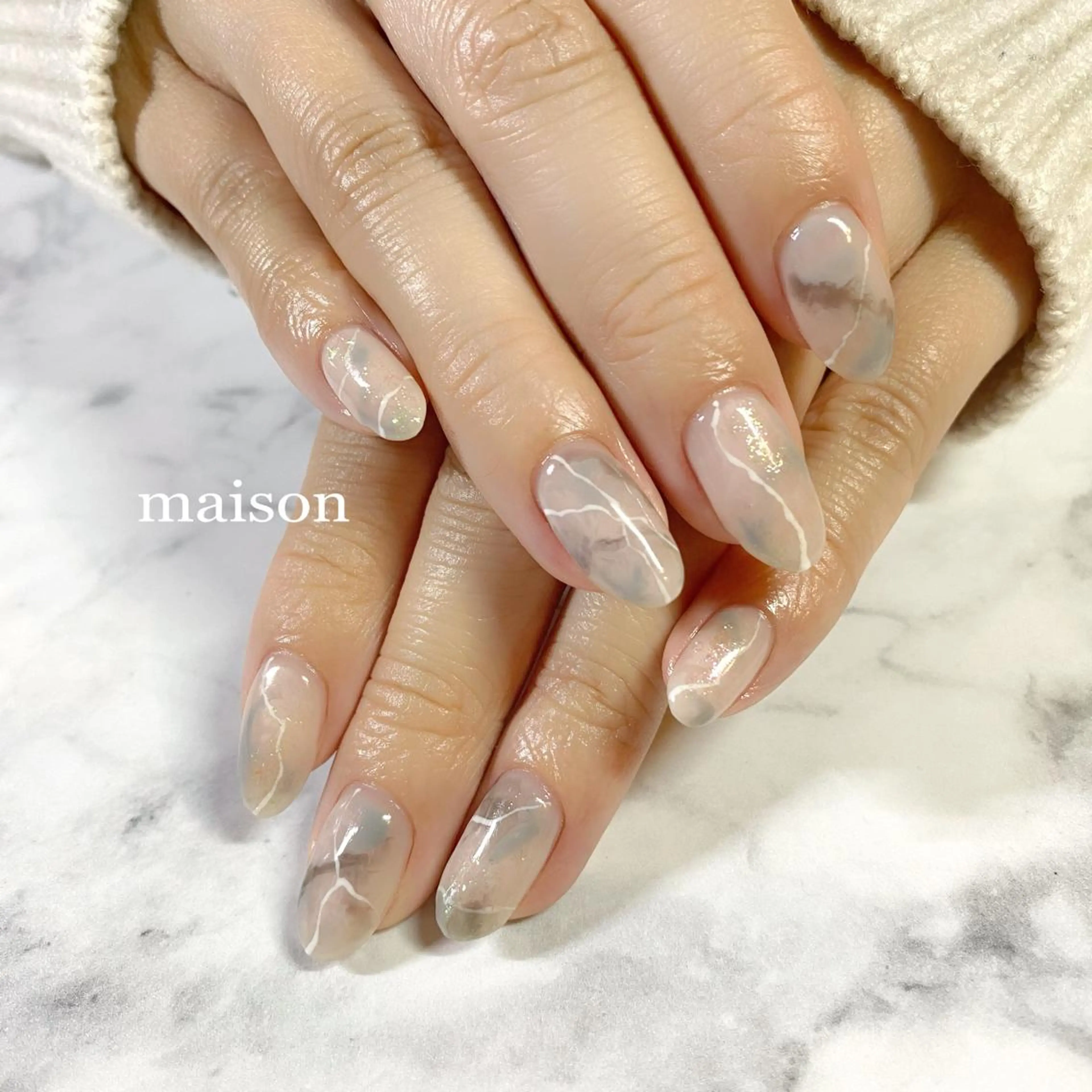 ネイル ラメ(グリッター) ハンドネイル ISHIHARA KANAのネイルデザイン