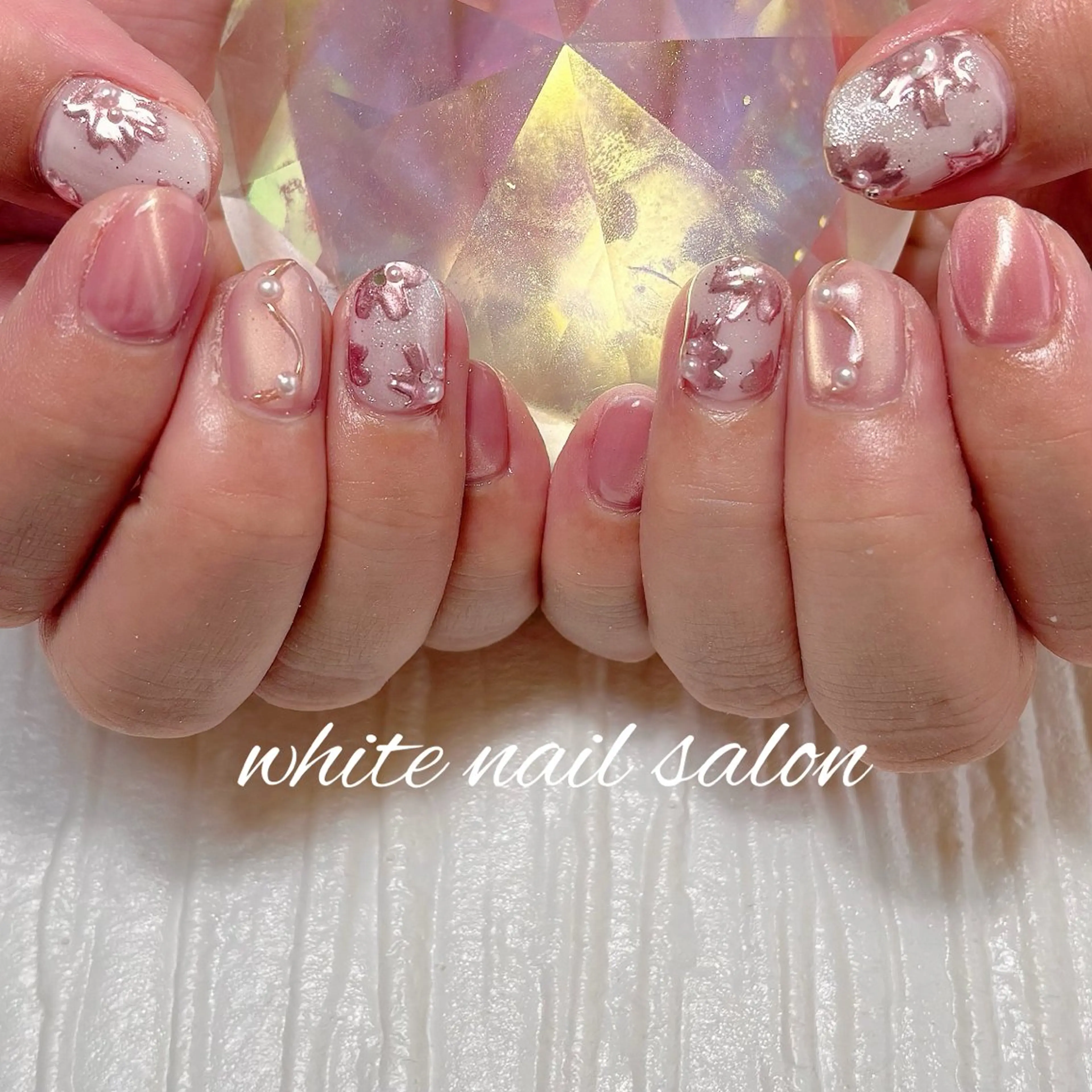 ネイル フットネイル ラメ(グリッター) ハンドネイル white nail salonのネイルデザイン