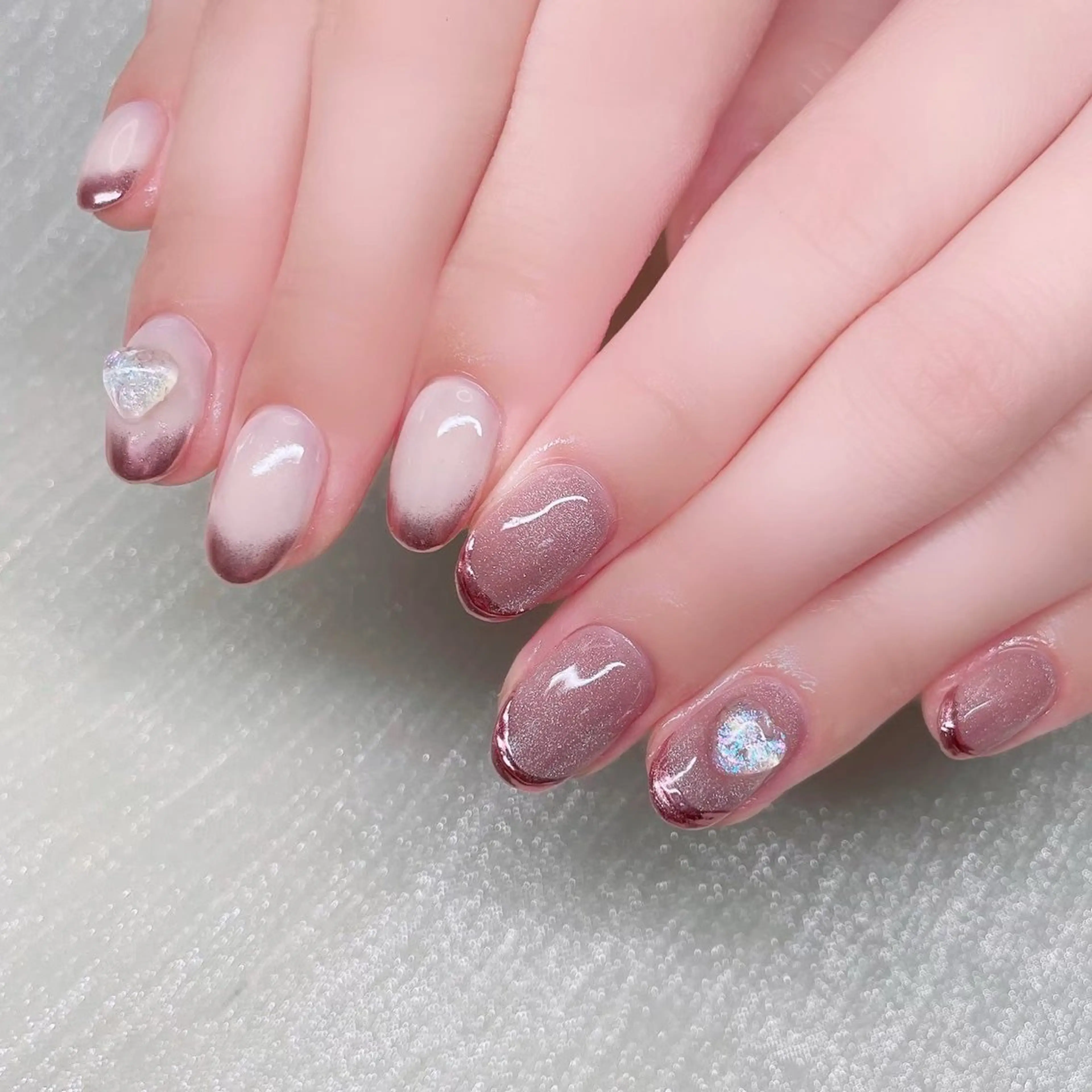 ネイル ハート ハンドネイル Nailist suzuのネイルデザイン