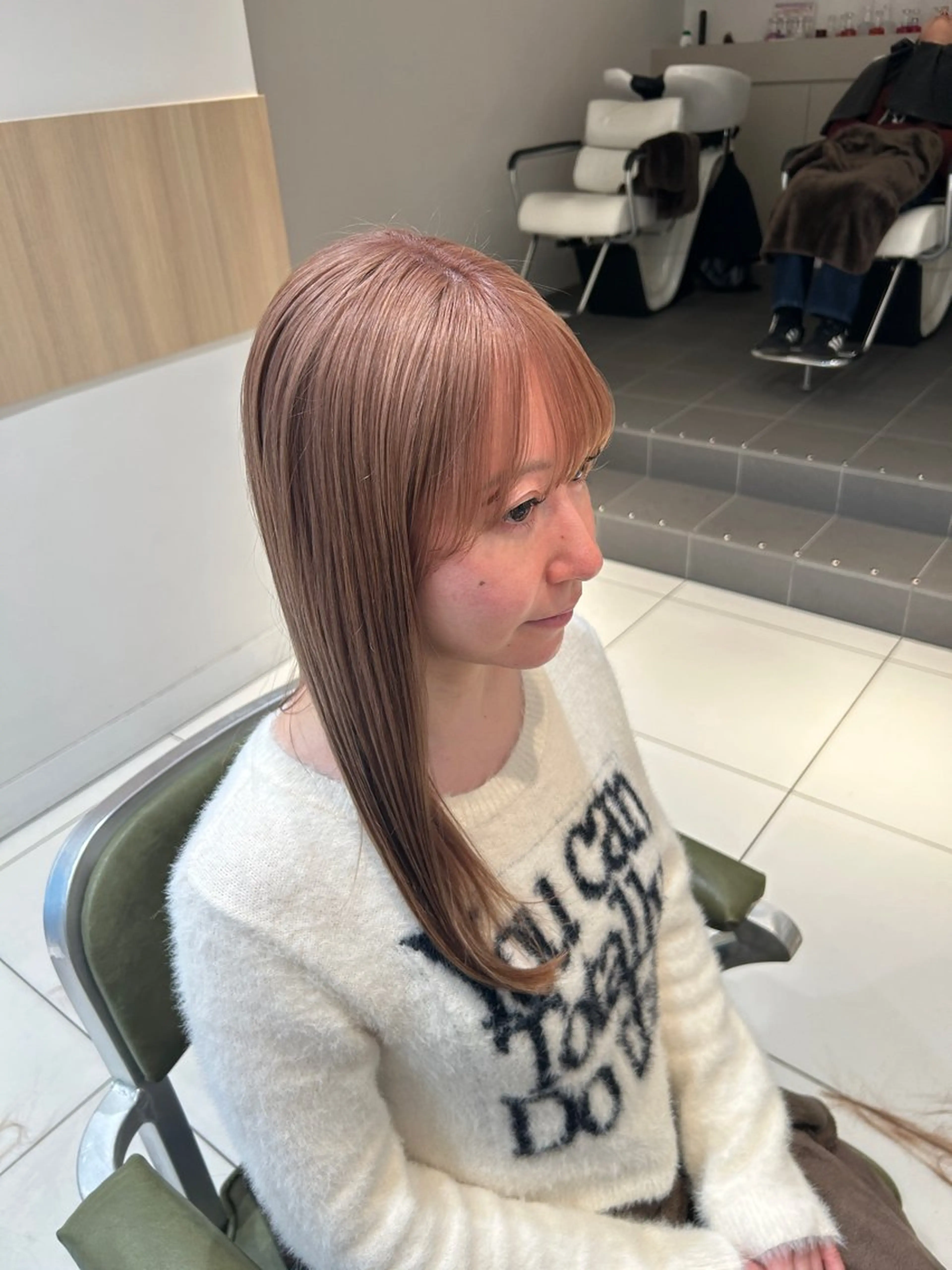 ロング カラー ベージュカラー ブリーチ 透明感カラー ピンクカラー ピンクベージュ カット ヘアカラー トリートメント 🪻ダブルカラー /透明感カラーRioのヘアスタイル