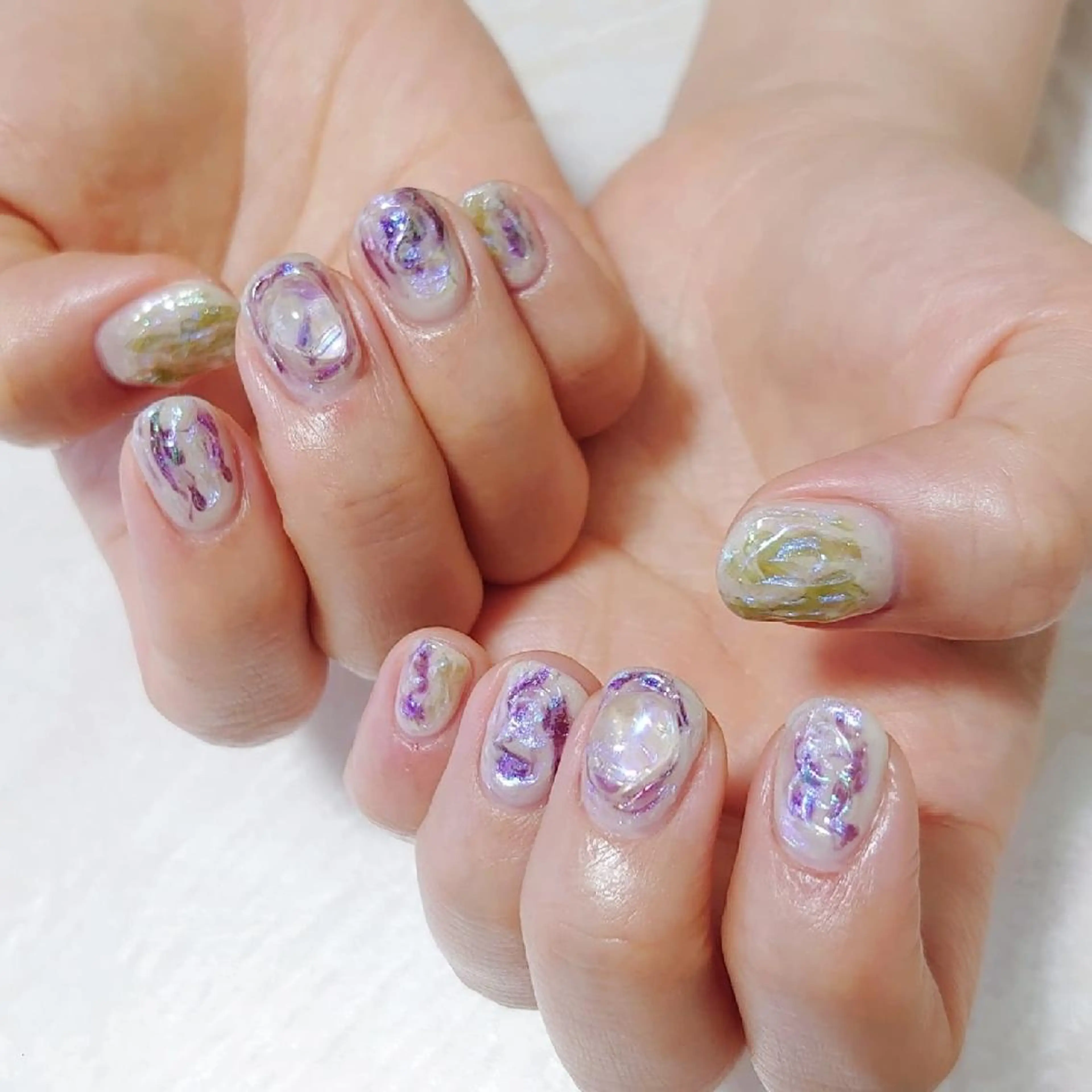 ネイル ニュアンスネイル ショートネイル gemickle nailのネイルデザイン