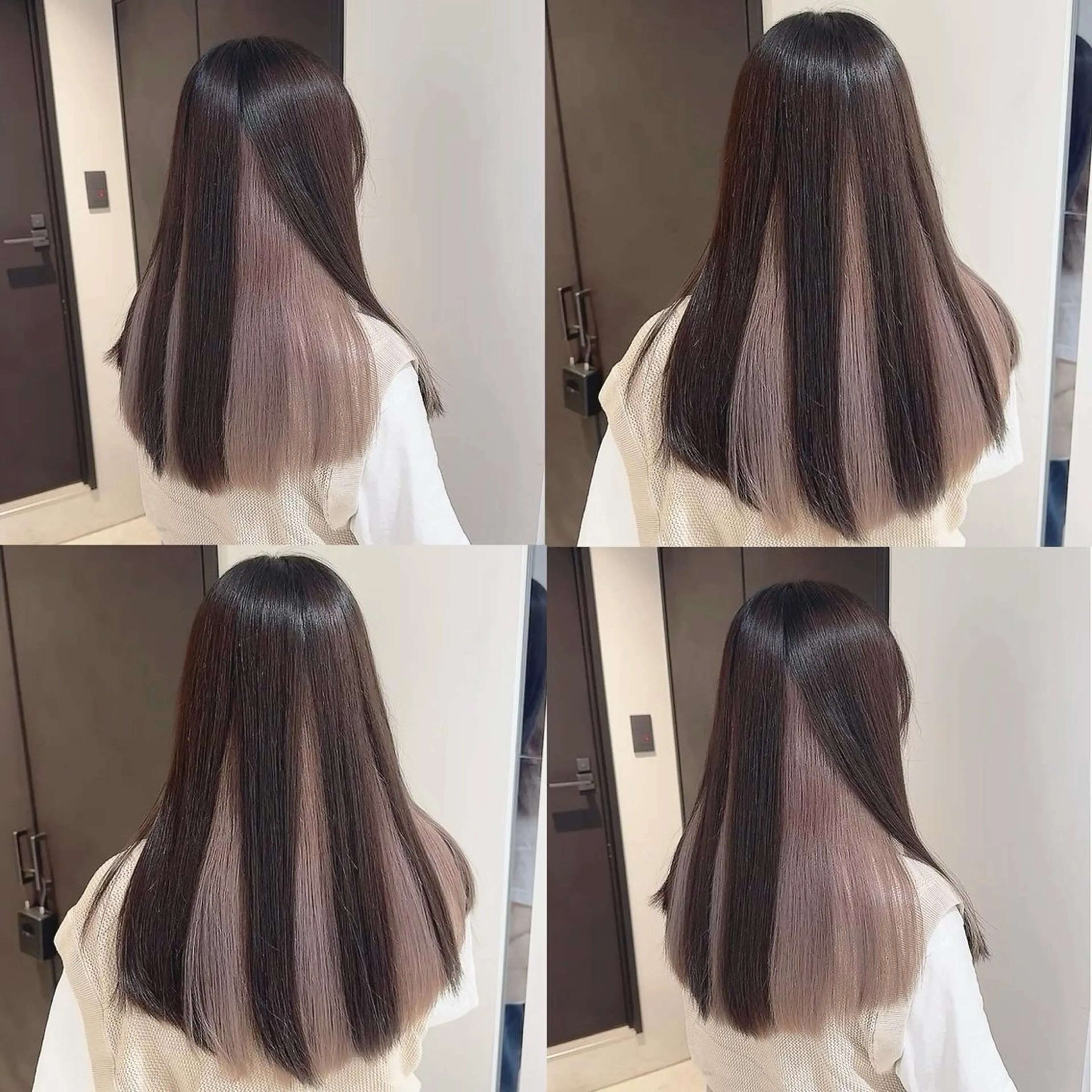 カラー グレージュ インナーカラー ヘアカラー トリートメント 渋谷:インナーカラー ／🍒エリカ🍒のヘアスタイル