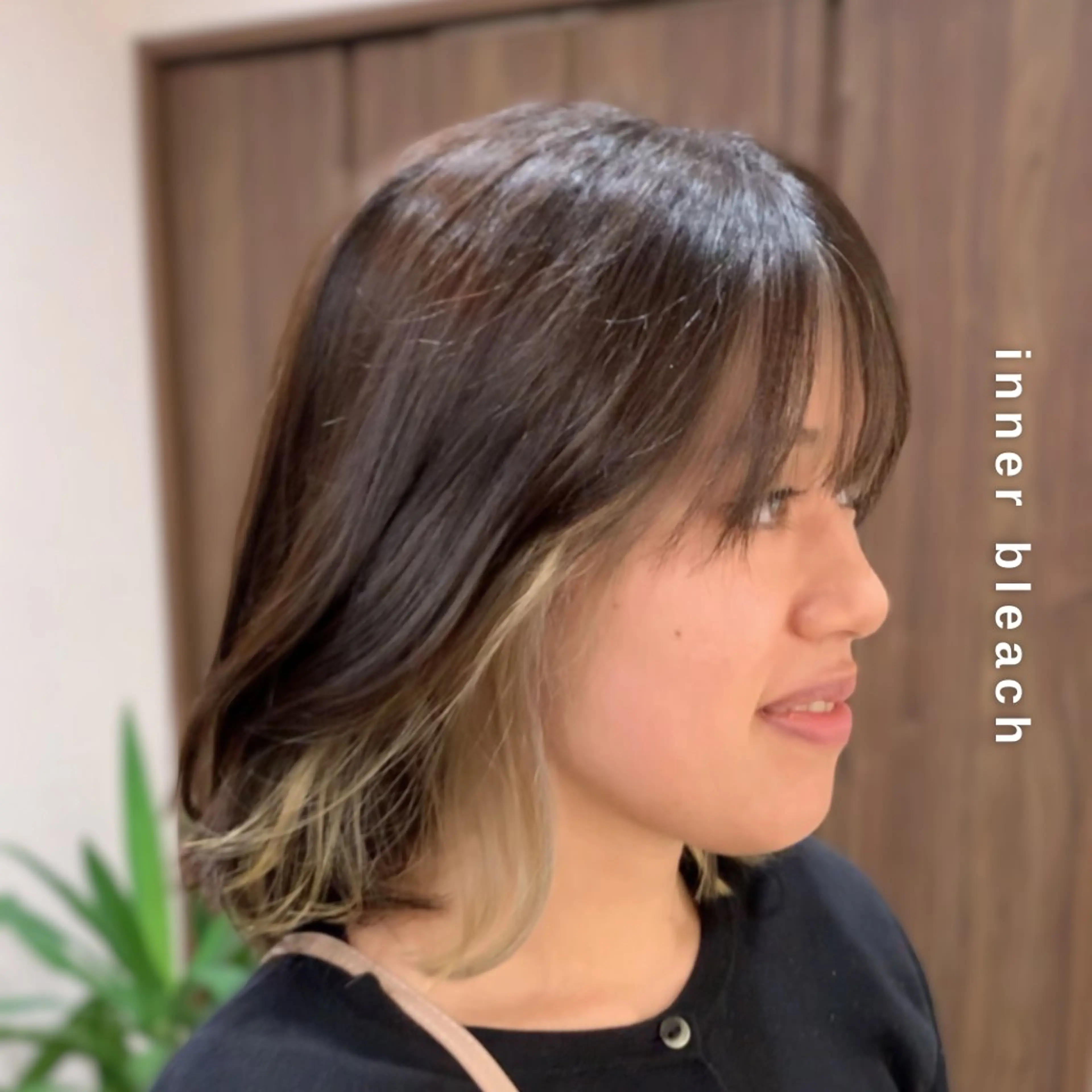 ミディアム カラー ブリーチ オレンジ ヘアカラー トリートメント ヘアセット しんのすけ /モデルさん募集中のヘアスタイル