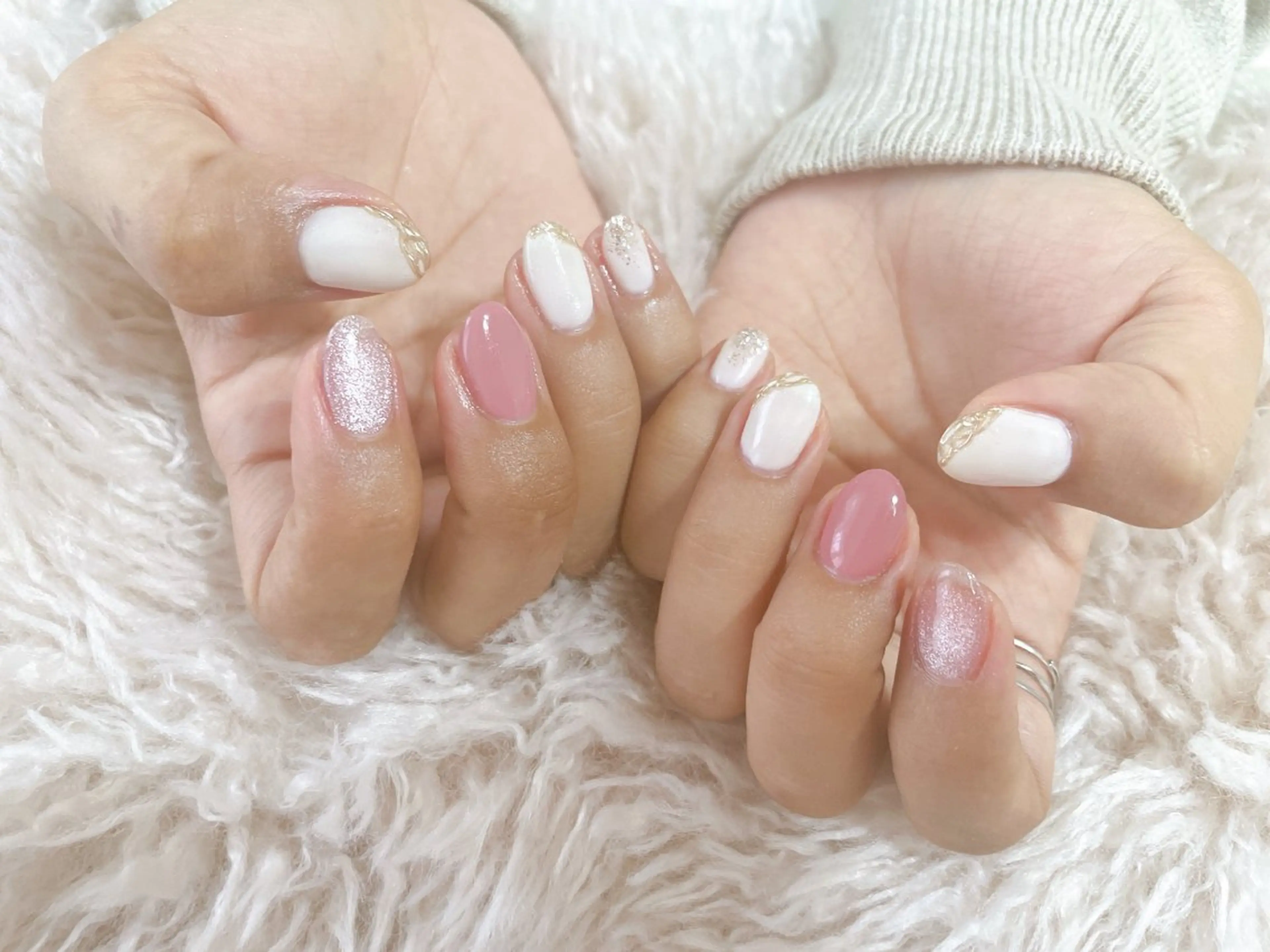 ネイル ジェルネイル 韓国ネイル パラジェル ハンドネイル kikinail 溝の口のネイルデザイン