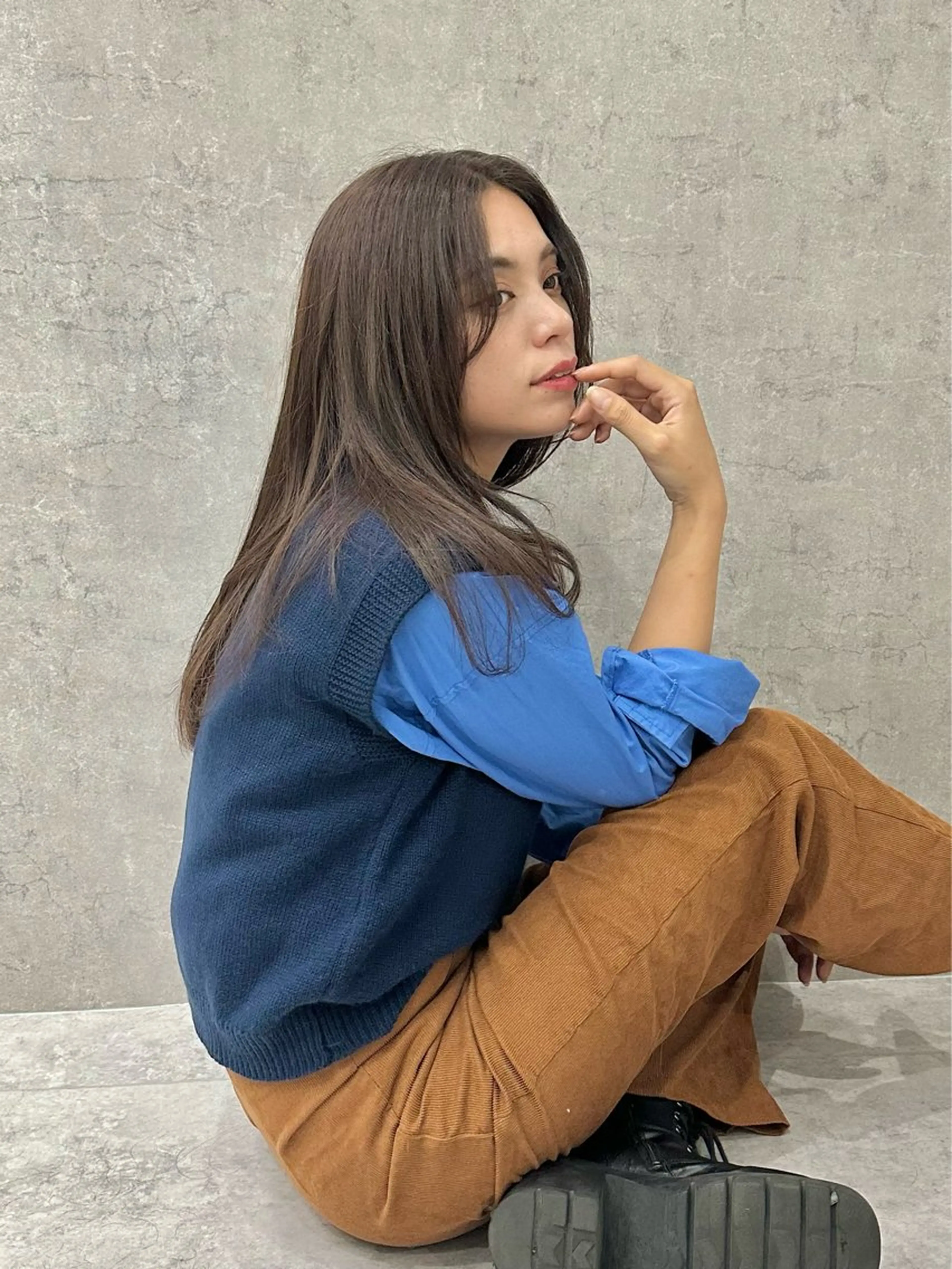 ロング カット ヘアカラー トリートメント Libelle hair salonのヘアスタイル