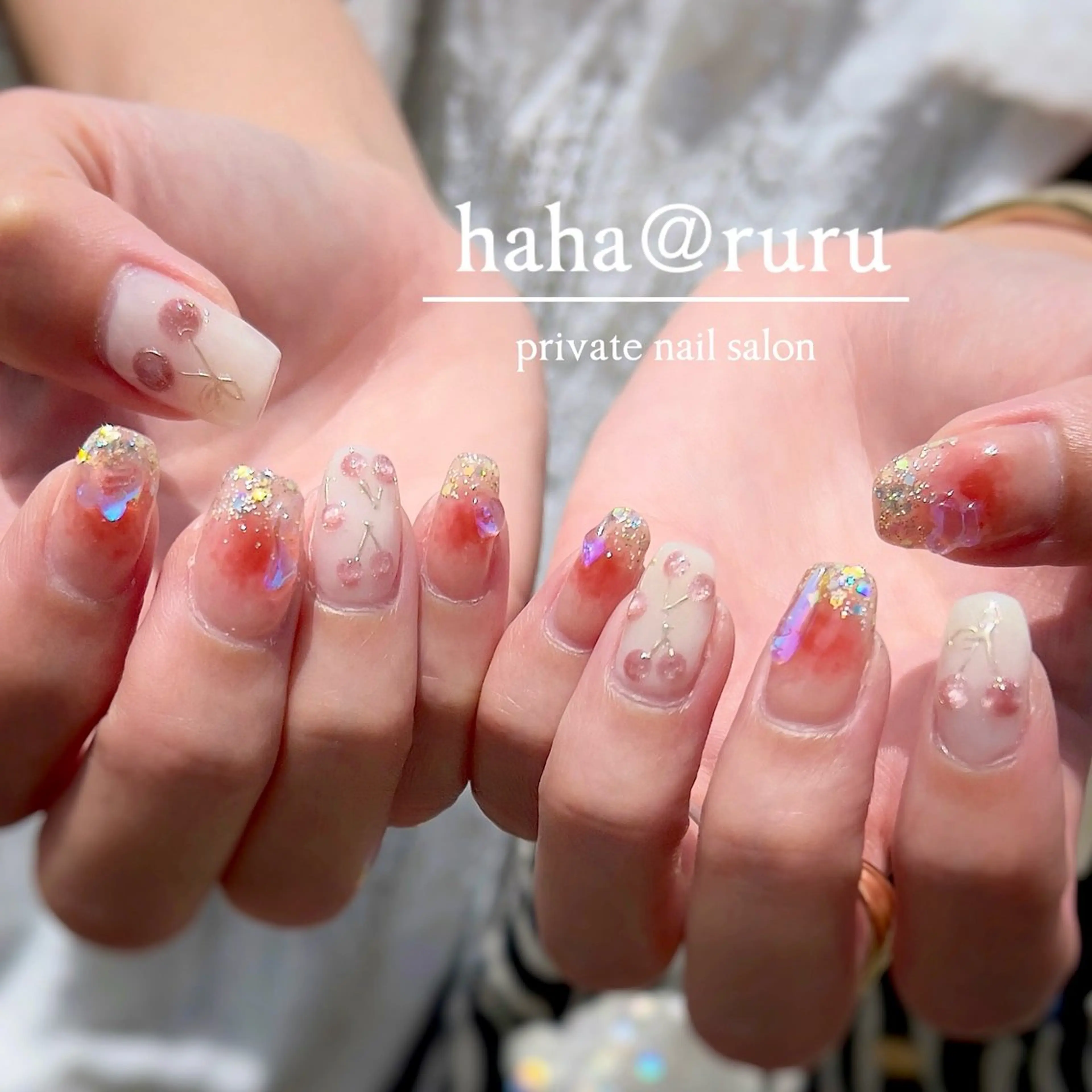 ネイル チークネイル 持ち込み haha@ ruruのネイルデザイン