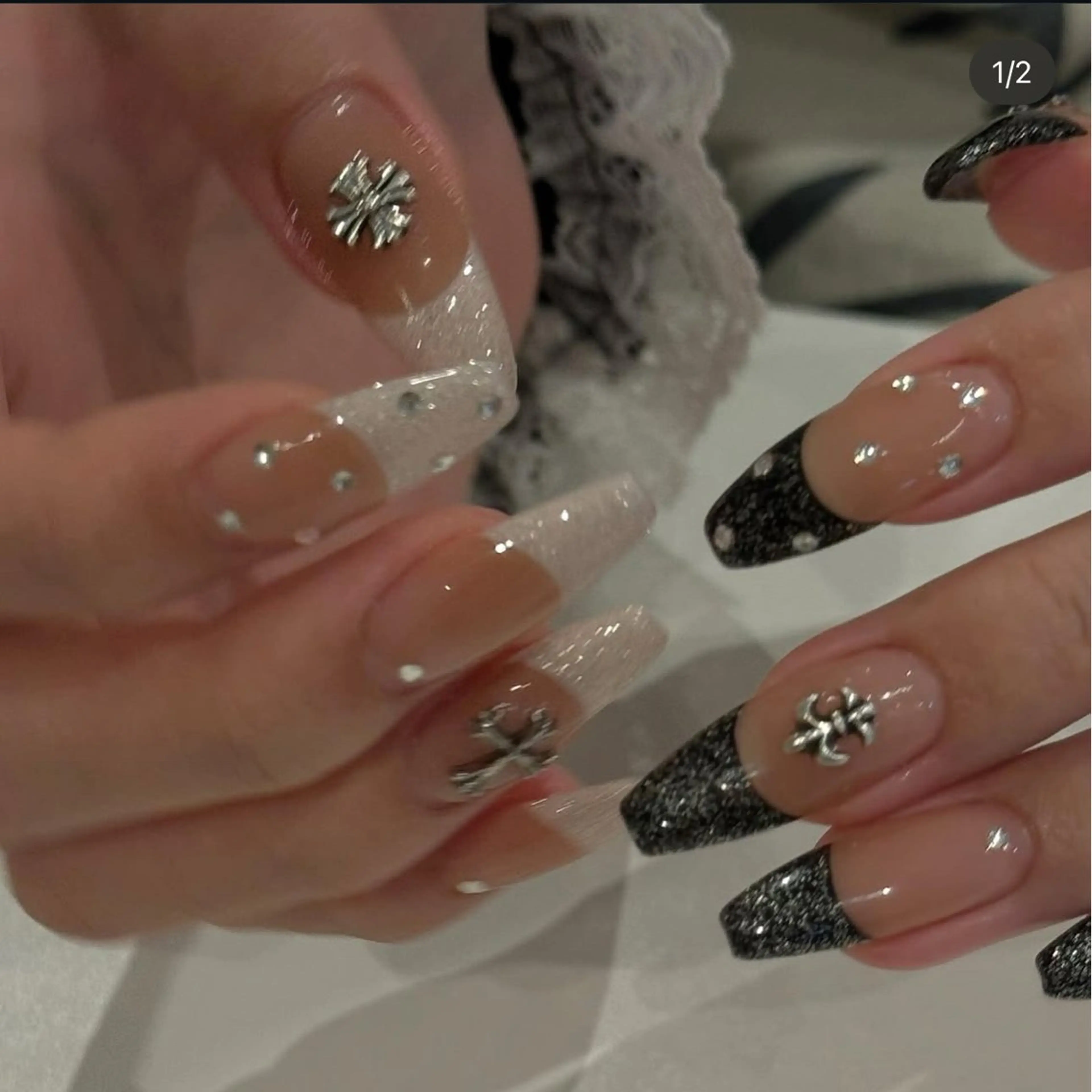 ネイル アートネイル オーロラネイル チークネイル フレンチネイル ガラスフレンチ ハンドネイル 🎀🎀YooLi Nail Salonのネイルデザイン