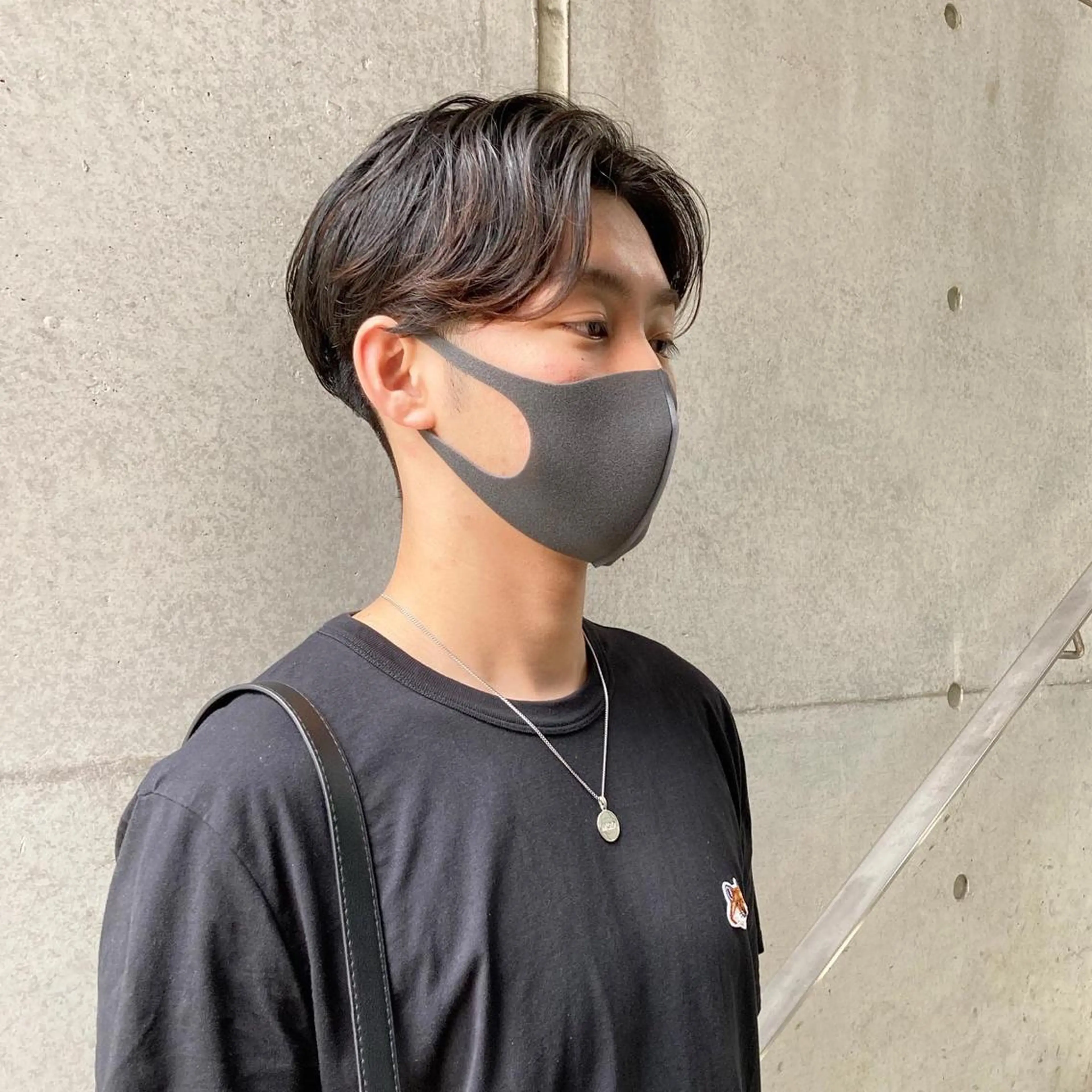 パーマ メンズ 顔まわりレイヤー デザインカットのヘアスタイル