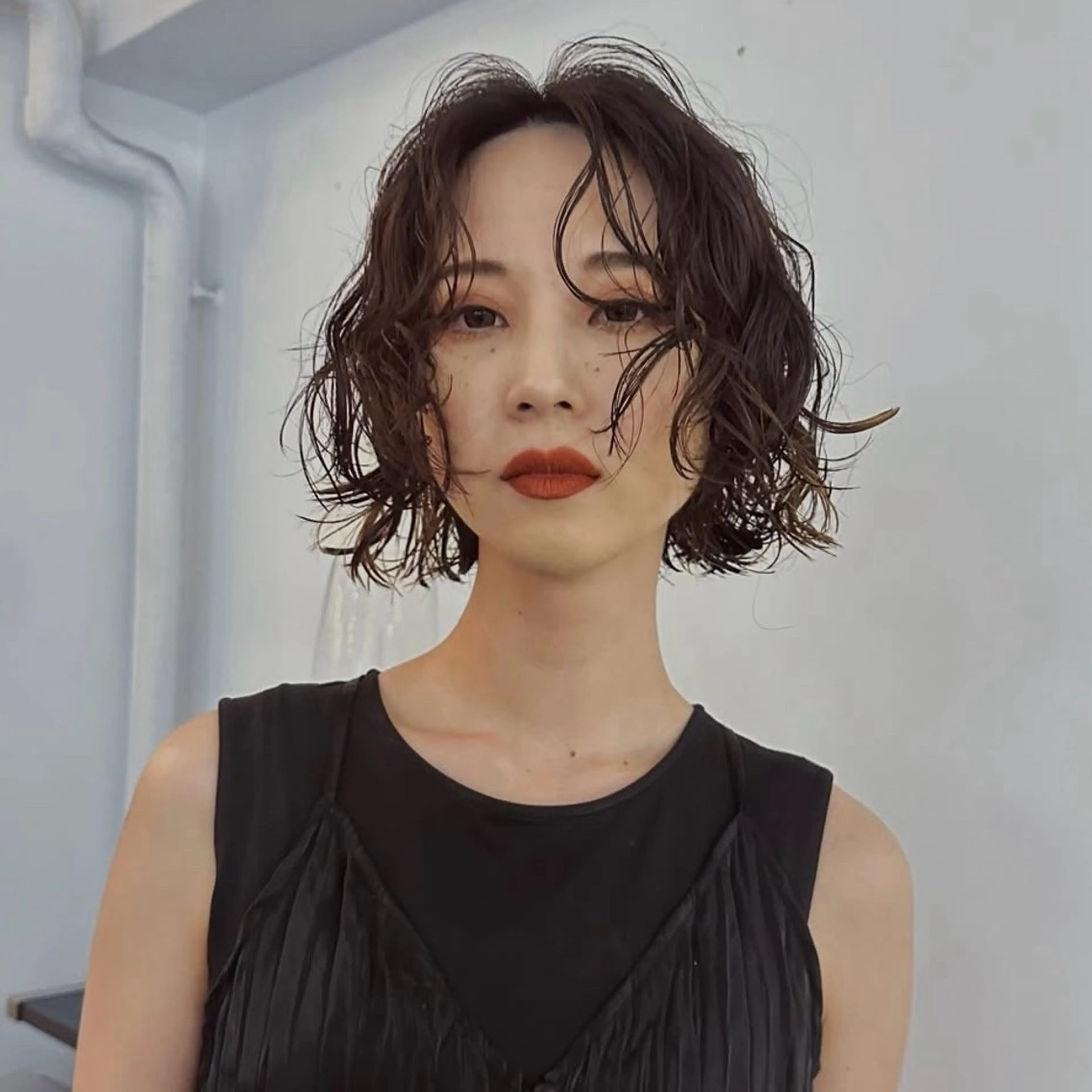 ミディアム パーマ カット ヘアカラー パーマ ☆RUO☆/レイヤー /ハイトーンのヘアスタイル