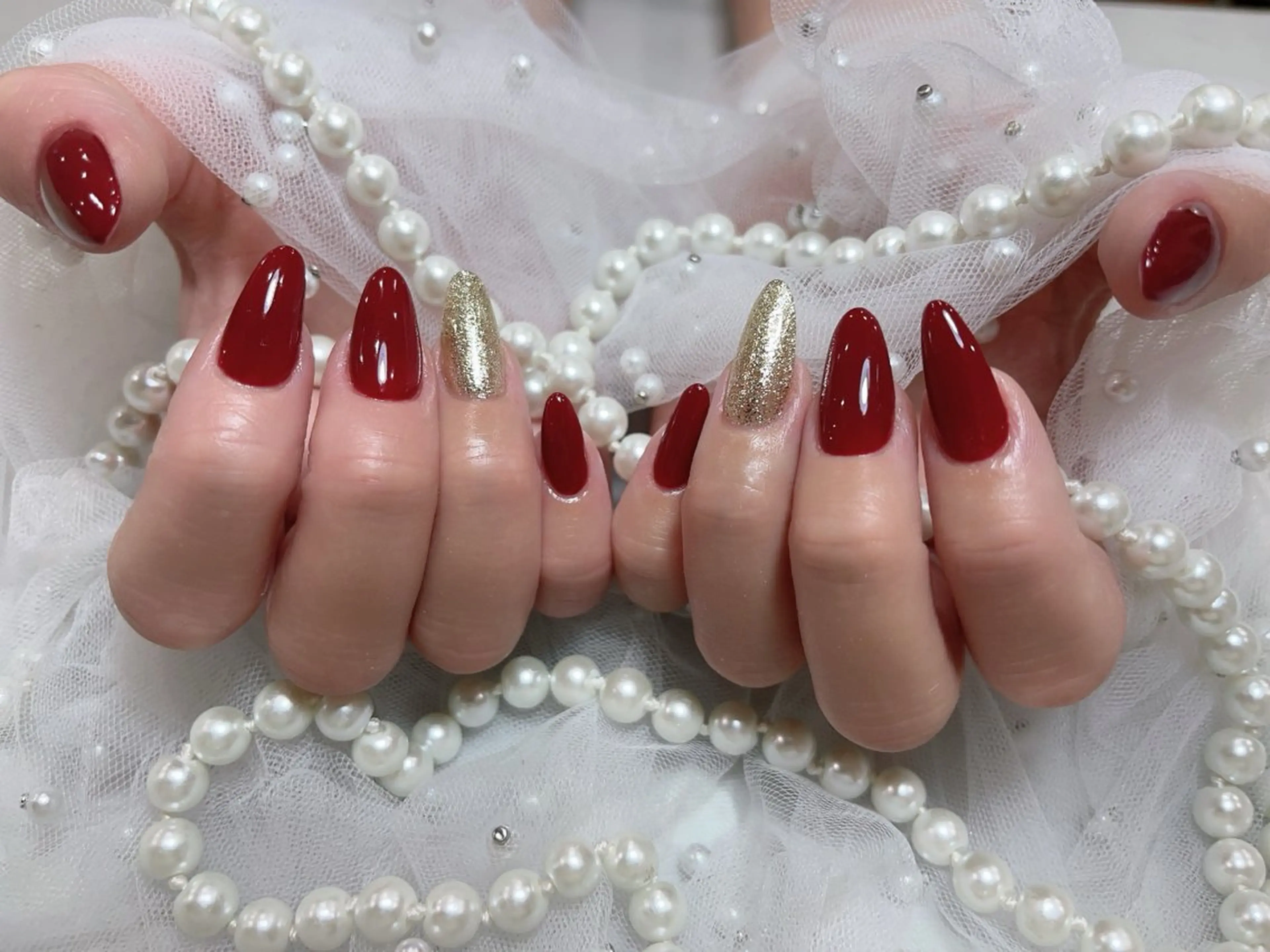 ネイル アートネイル フラッシュネイル フレンチネイル ガラスフレンチ グラデーション M2beauty Renaのネイルデザイン