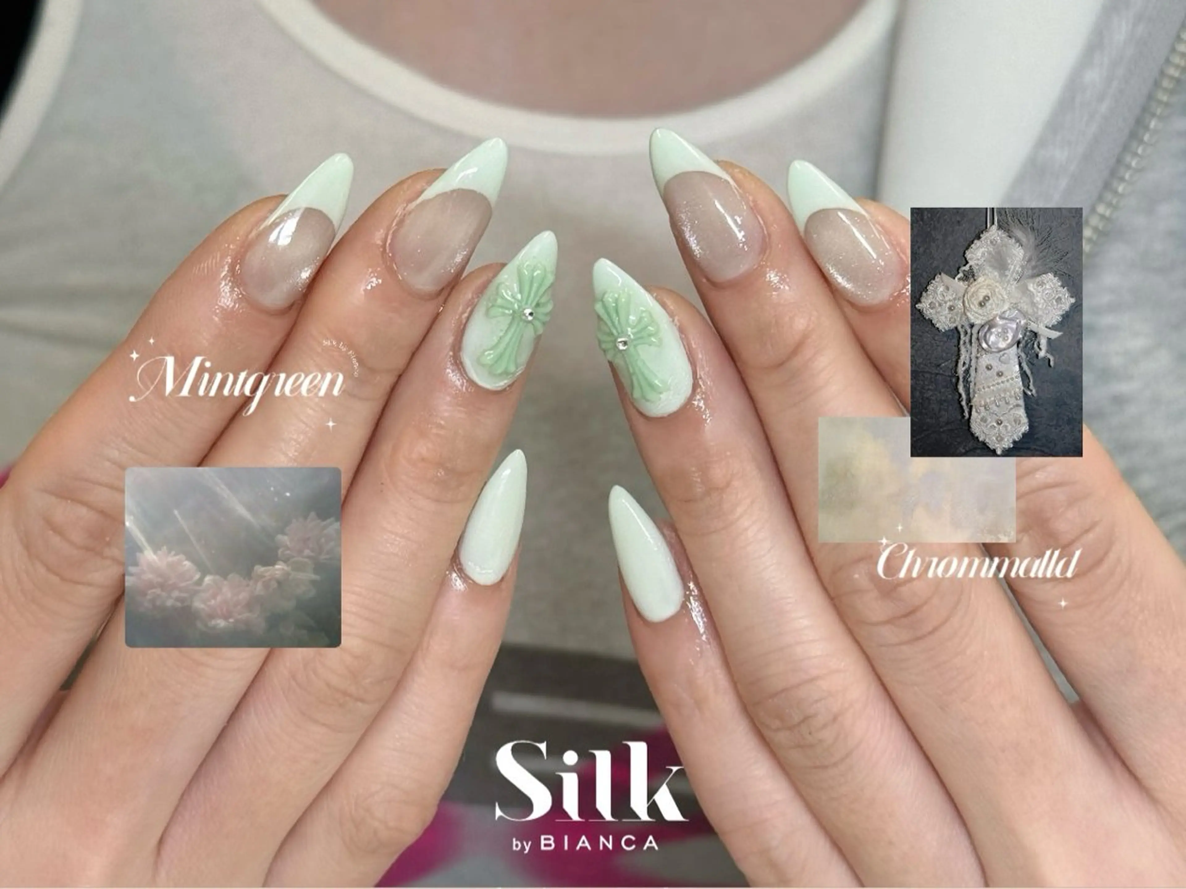 ネイル ハンドネイル 🎀Silk by Bianca陽菜果のネイルデザイン