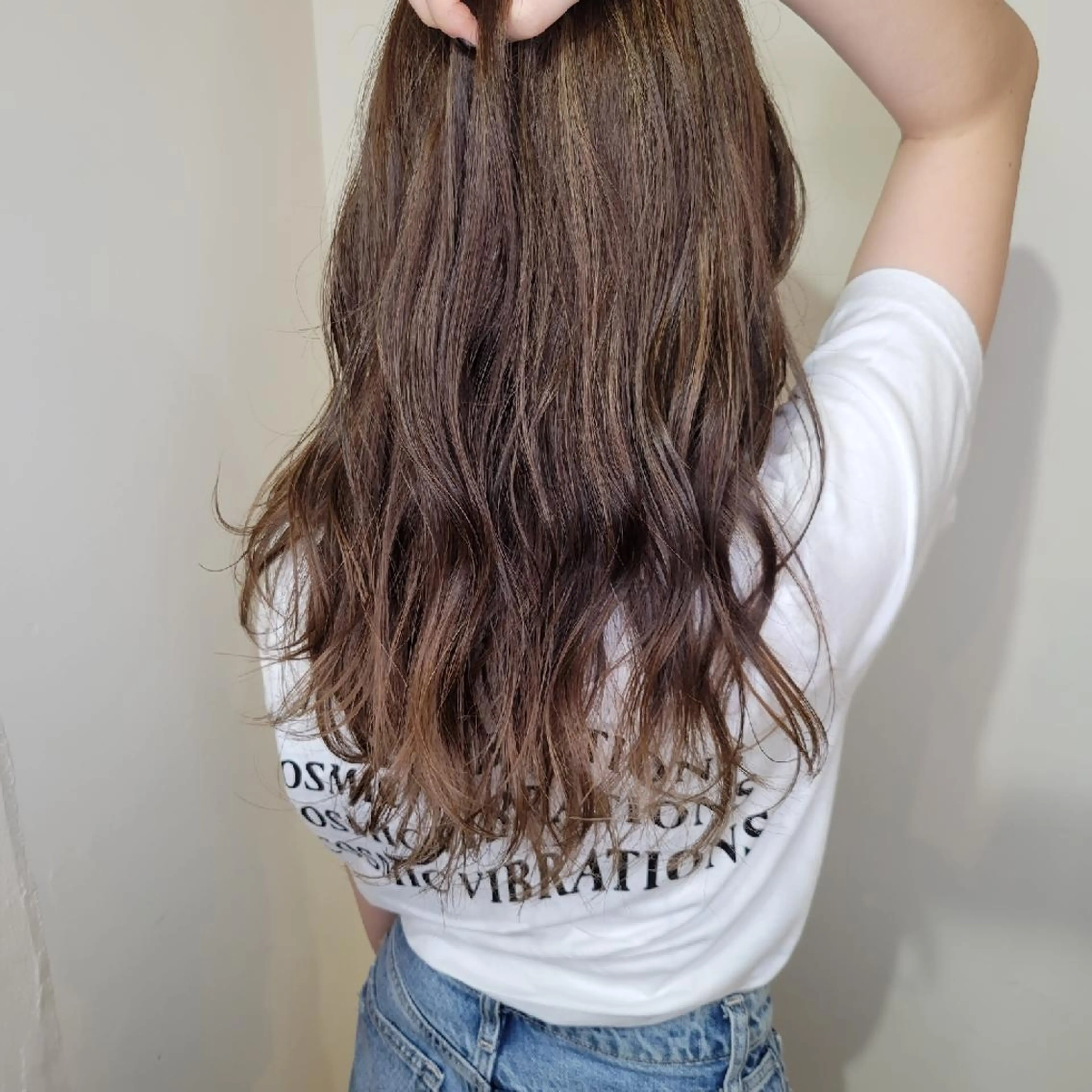 ロング ハイライト カット ヘアカラー トリートメント 🇰🇷透明感×ハイ トーン🌟tomoのヘアスタイル