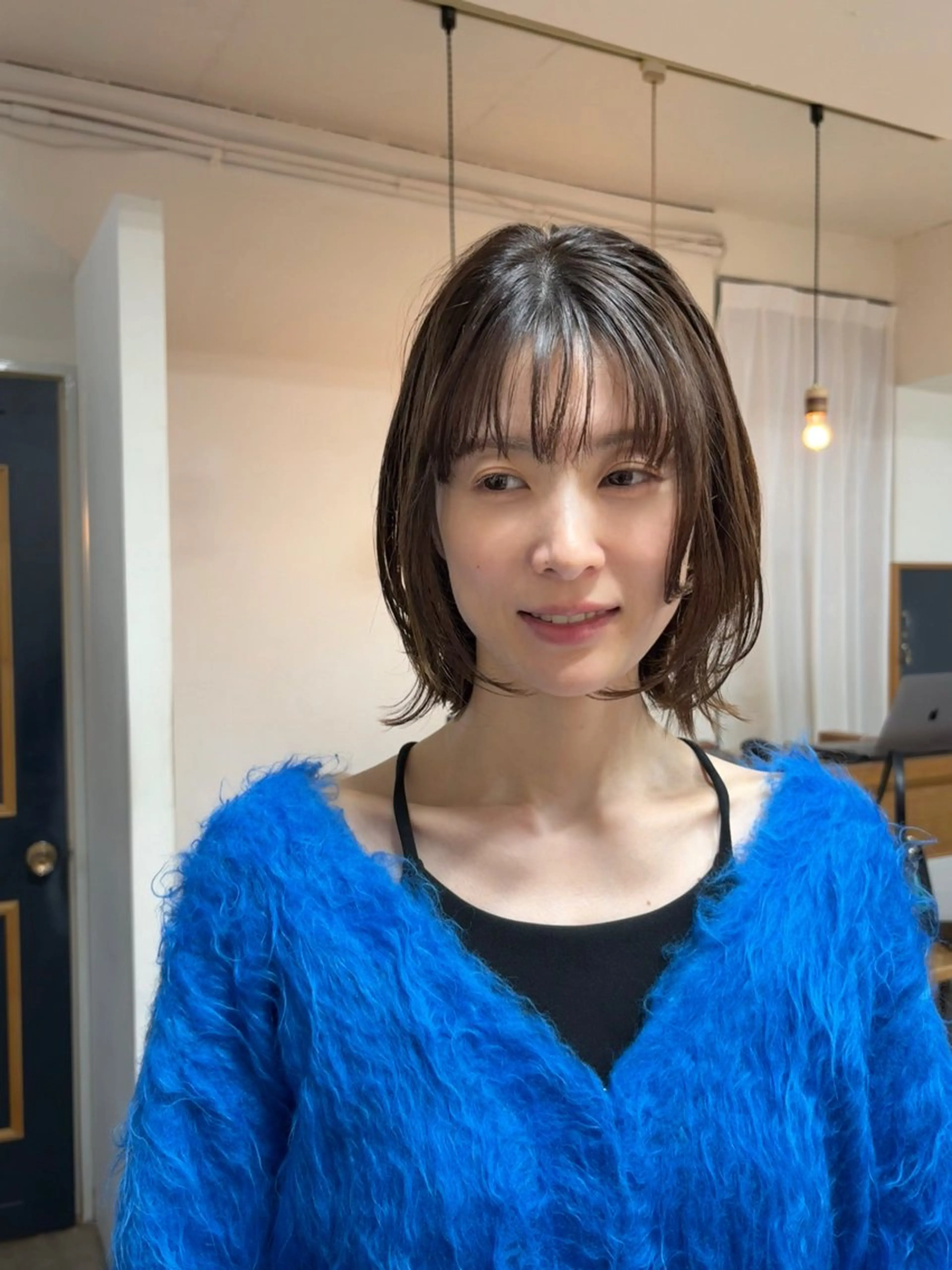 ミディアム カラー 酸性ストレート カット 縮毛矯正 トリートメント takada kohのヘアスタイル