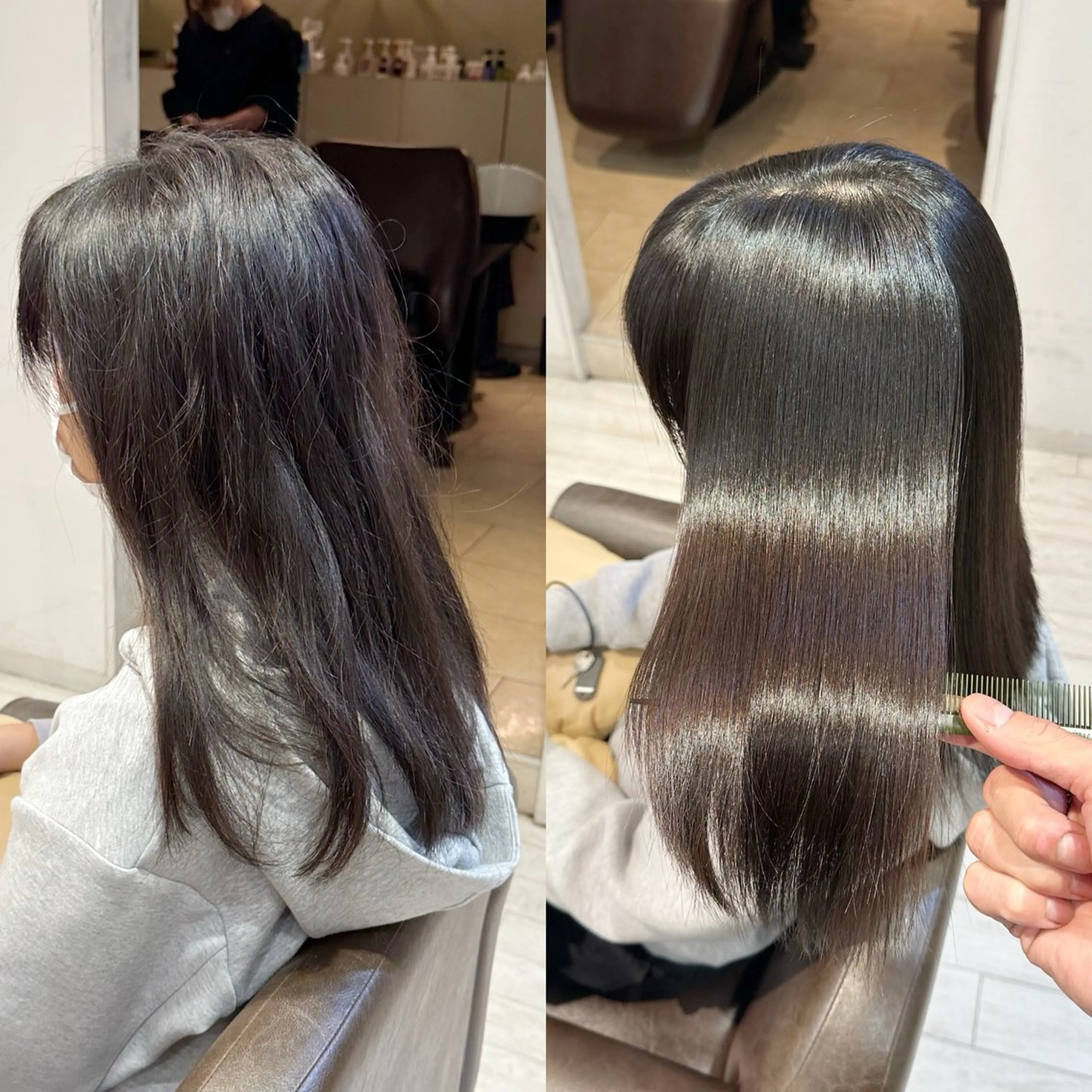 セミロング 縮毛矯正 縮毛矯正/ショート/ レイヤー/畑中正敏のヘアスタイル