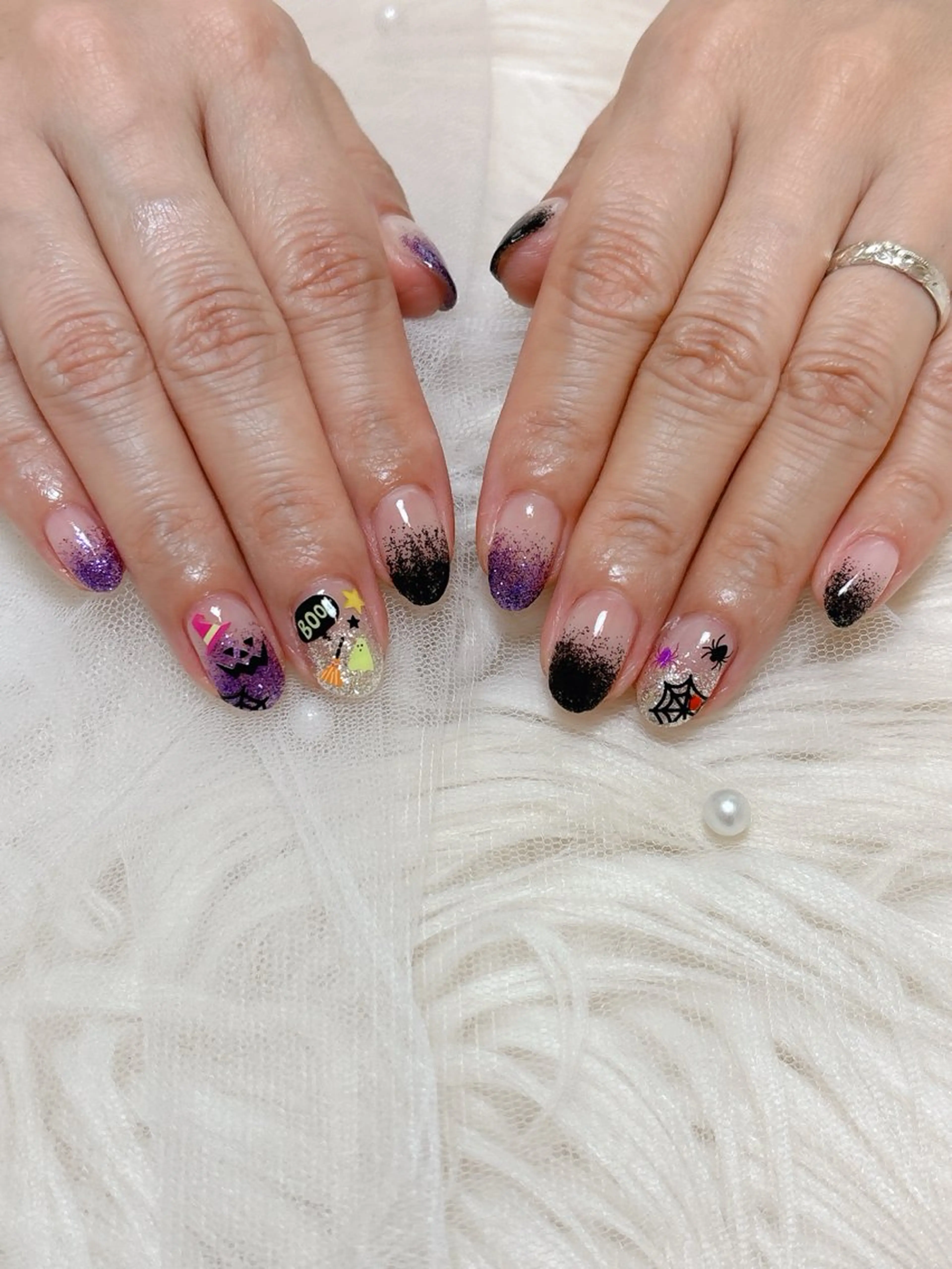 ネイル グラデーション ラメ(グリッター) ラメグラデーション Bloom Nail Salonのネイルデザイン
