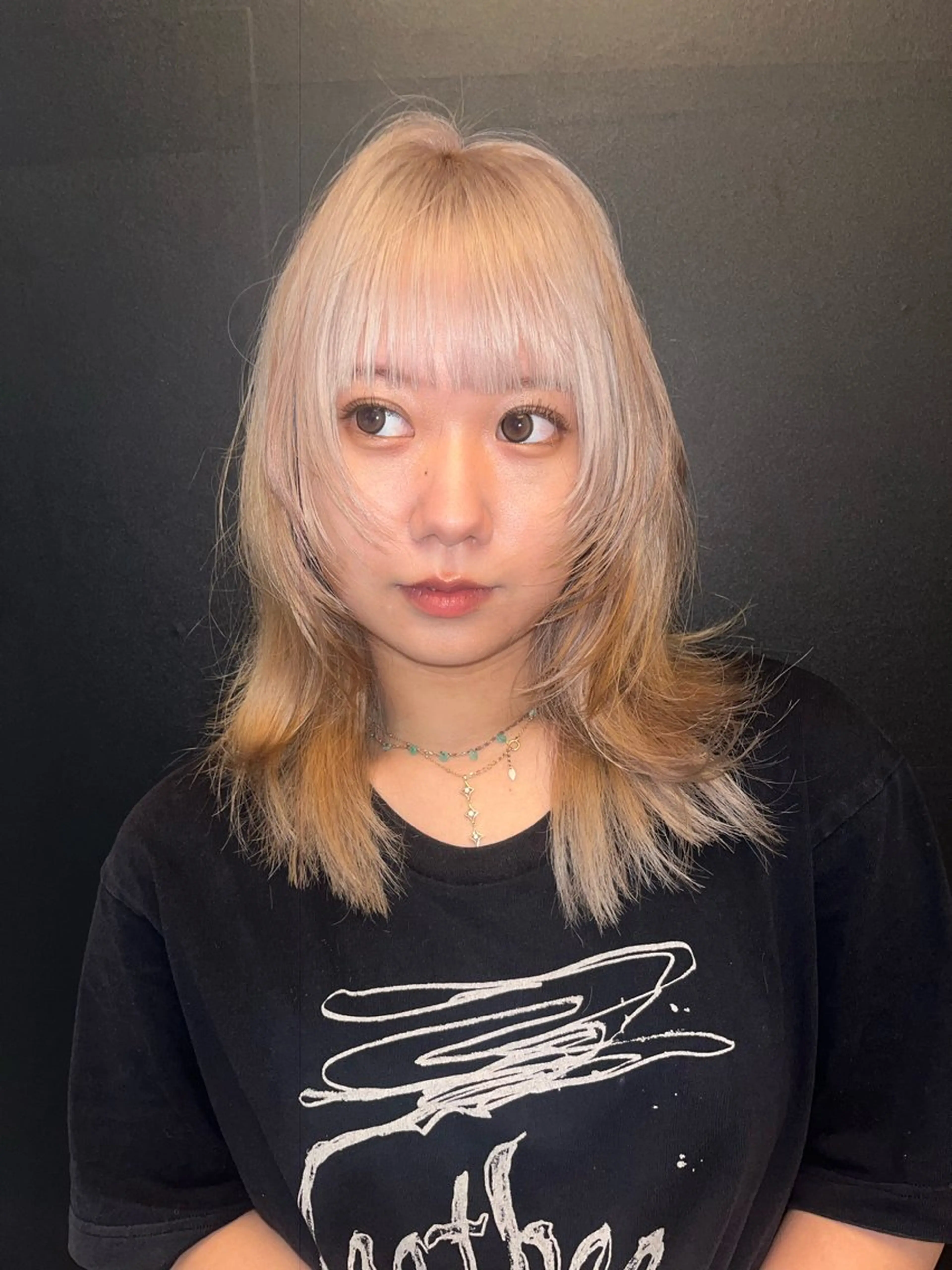 セミロング カラー ヘアアレンジ @kyoniyy KYONIのヘアスタイル